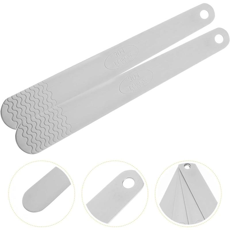 1/2Pcs 304 Stainless Steel Dumpling Filling Spoon Anti-Slip Wave Pattern Stuffing Scoop Household Bun Wonton Filler Mixing Tool