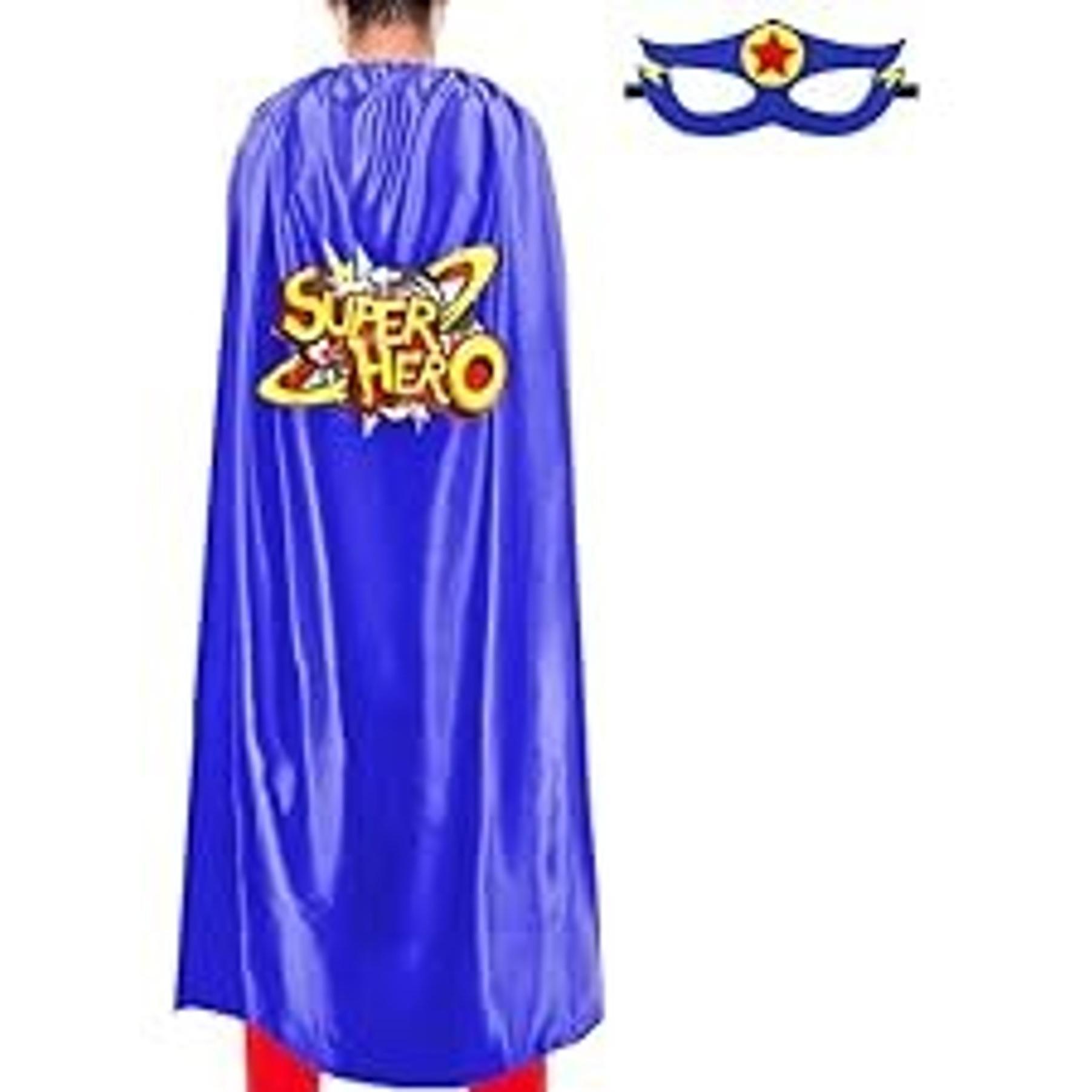 Superhero-Cape and Mask for Adults, Super Hero Costumes Women Men | Super Hero Capes & Masks Set - Easy Halloween Cosplay Outfit for Charity Fun Runs, Masquerades Party Dress-up, Birthday GiftsGift
