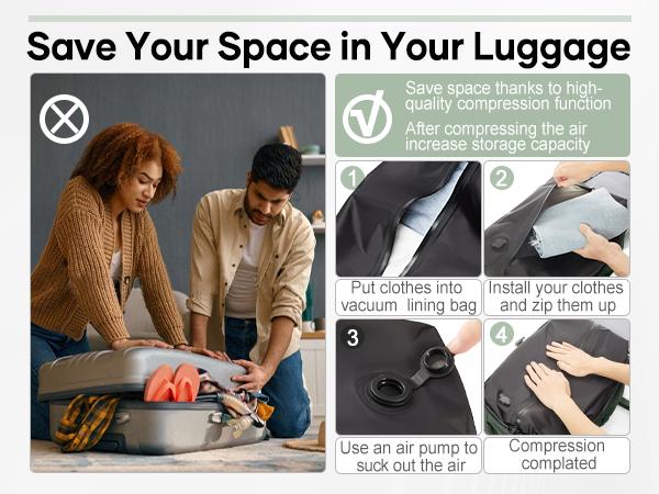 COOWOZ Carry On Vacuum Travel Backpack for Women Men,Large Airport Backpack With Shoe Compartment,Airplane Laptop Backpack