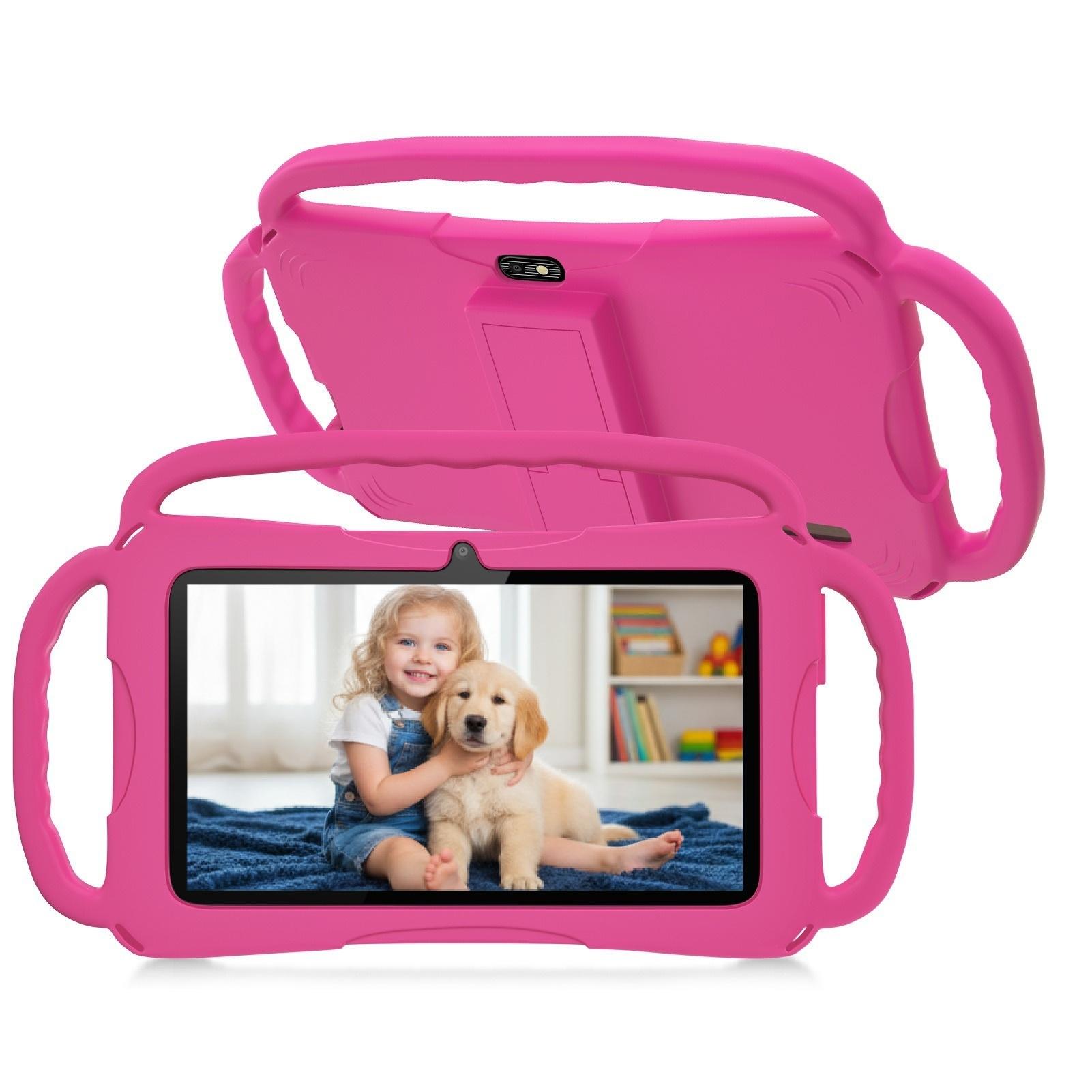 Educational Tablet,7-inch Kids Tablet with Three-Handle Shockproof Case |     Android Learning Tablet for Toddlers |     Parental Control, Dual Camera, WiFi |     Best Gift for Children Eye Protection
