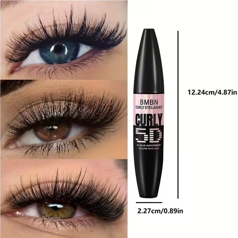 Waterproof 5D Voluminous Lengthening Mascara - Black eyelash growth serum for, suitable for all types of lashes, making them clearer, longer, more curled, clump-free, waterproof, long lasting, and sweat-resistant. a must-have for everyday/party makeup.