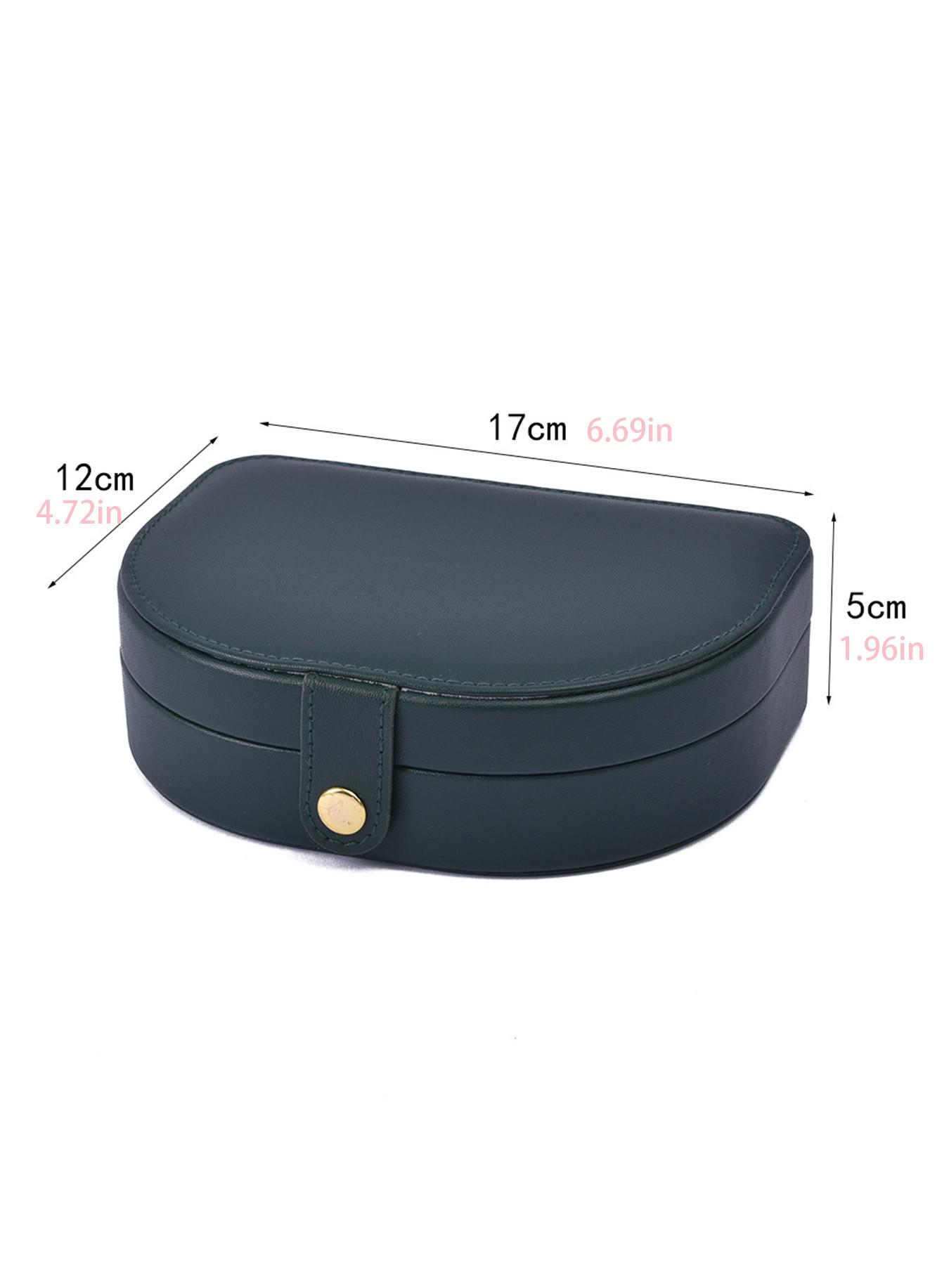 Elegant Jewelry Storage Box, Large Capacity Portable PU Leather Case, Travel Jewelry Organizer with Earring Holder, Ring and Necklace Compartment