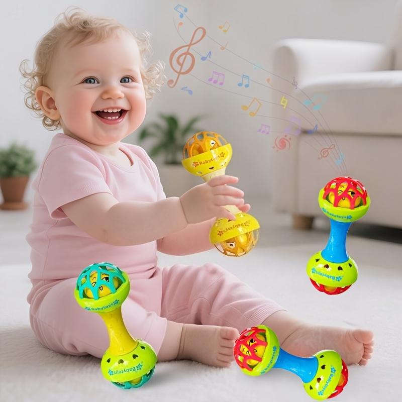 Baby-Grade Vibrating Hand Bell Toy | Sensory & Hearing Development, Grip Training, Soothing Tactile Stimulation, Colorful ABS Resin, Ideal Birthday Gift for Infants & Toddlers 0-3 Years - DUTORA