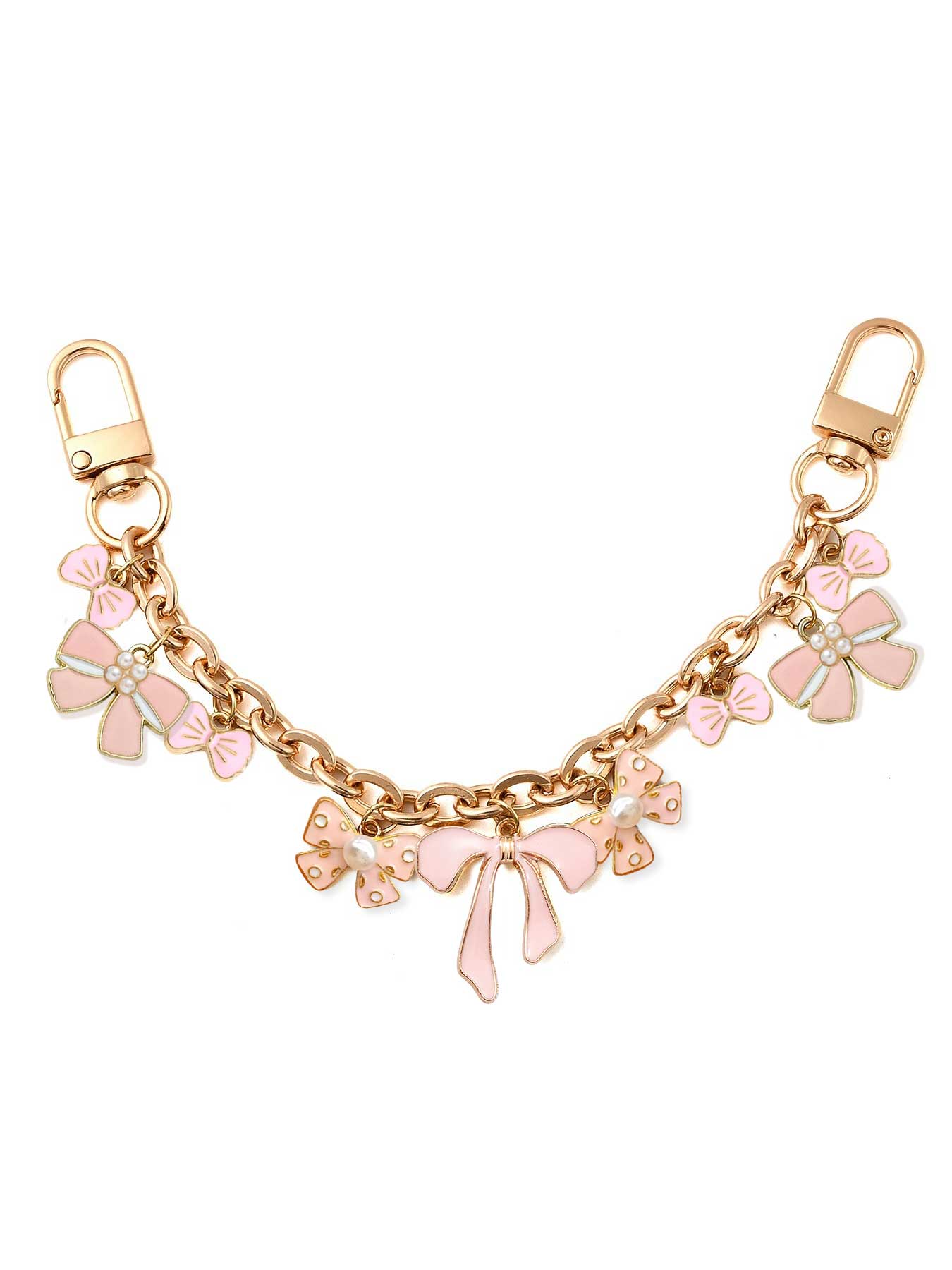 Bow Bag, Fashion Chain Strap, Chain Purse Handbag Charms with Enamel Bowknot Charms Bow Purse Strap Bag Extension Replacement Keychain Accessories for Handbags Shoulder Tote Crossbody