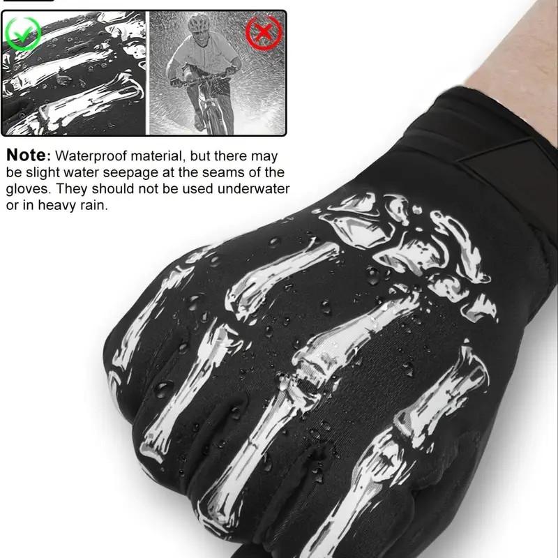 Joker Touchscreen Non-Slip Skeleton Gloves for Men and Women - Dirt Bike, Mountain Bike, and Riding - Breathable Design with Skeleton Pattern, accessories, Motorcycle Gear, Racing