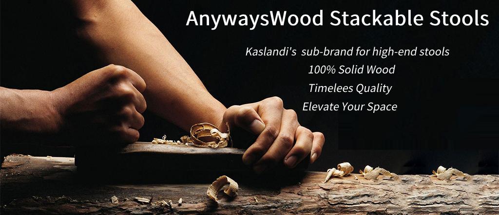 【HOT】Solid Wood Stackable Stools Set of 4,Wooden Stool,Sturdy and Durable,No Installation Required,Top Stackable Round Stools for Kitchen Island,Dining Room,Bedroom,Living Room, Space Saving