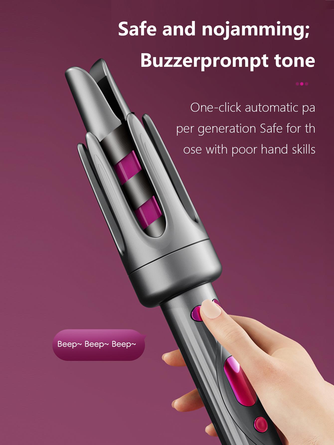 Automatic curling iron and curling iron with negative ion technology, two-way rotation, burn-proof, creates smooth, comfortable, Hollywood, and beach waves, perfect for women's Christmas gifts.