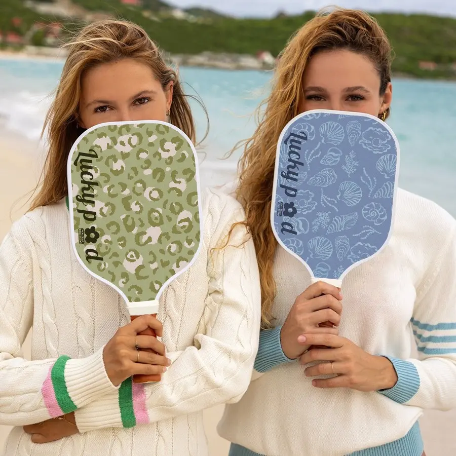 Pickleball Paddle Set with 2 Balls Trendy Pattern Pickleball Paddle Set Lightweight Pickleball Racket for Adults & Beginners, Ultra-Light High-Performance Glass Fiber Pickleball Paddle, Indoor Outdoor Home Sports Gear, Includes 2 Balls