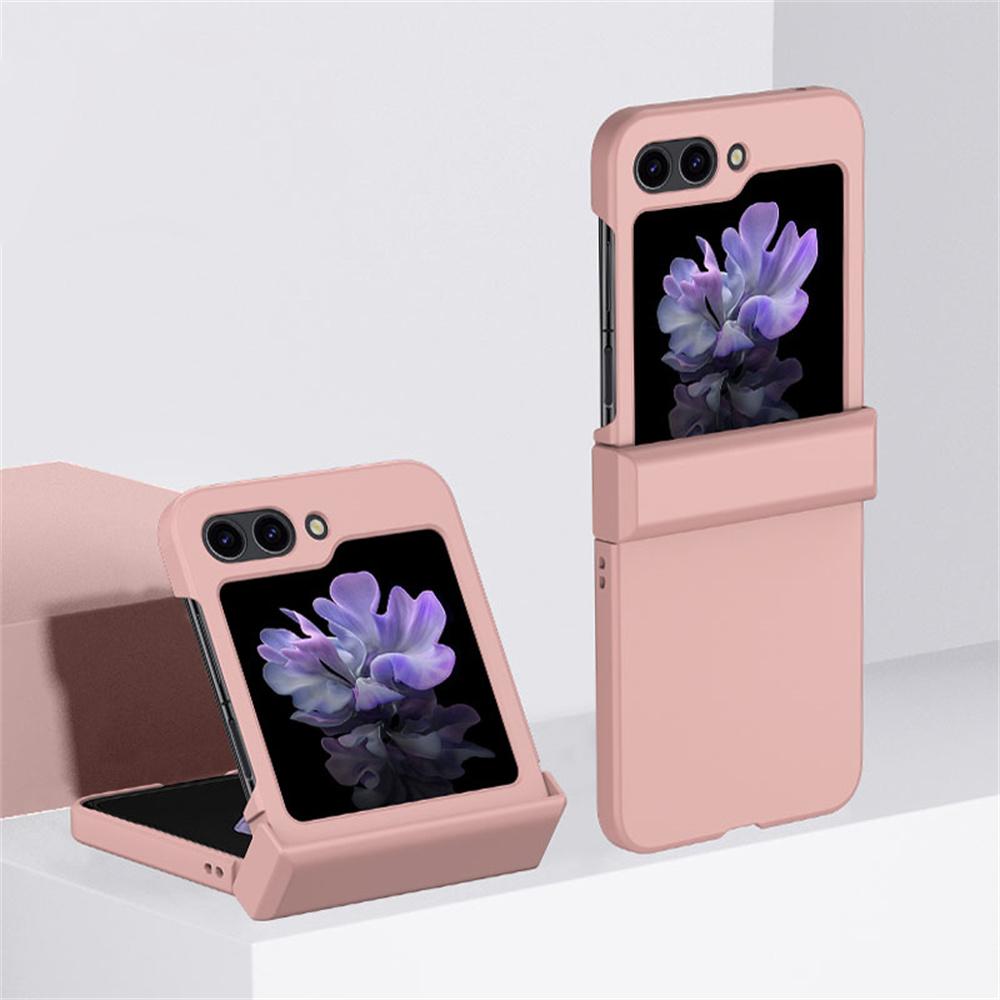 Luxury 3-in-1 Hinge Protection Foldable Smartphone Casing for Samsung Galaxy Z Flip 3/4/5/6/7, Ultra-Thin Shockproof Hard PC Armor Accessory for Handheld Devices, Polycarbonate