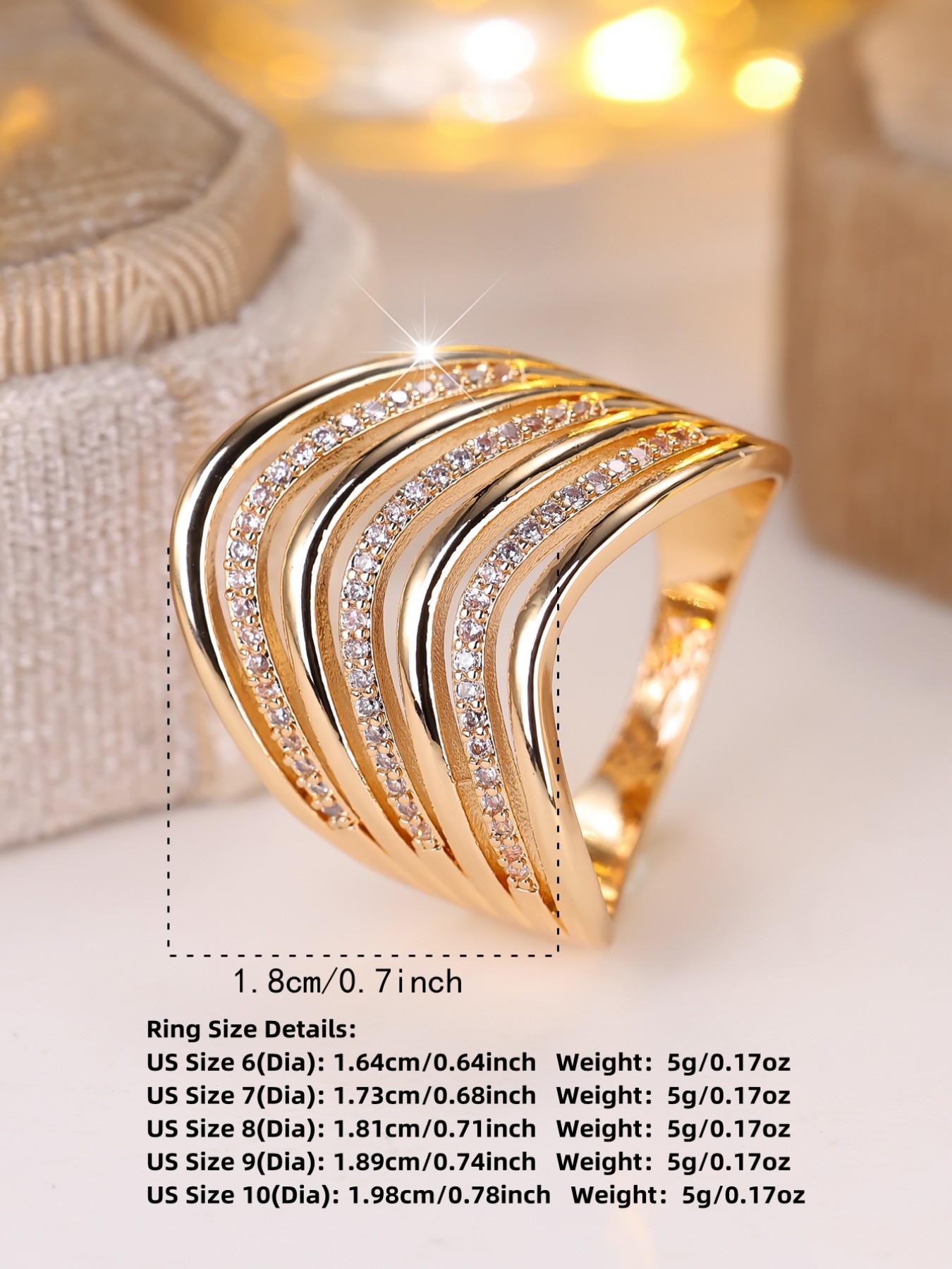 Exquisite Multi-layer Engagement Ring - Fashion Synthetic Zirconia Stackable Rings for Women & Girls, Perfect for Wedding Jewelry Engagement Ring, Daily Wear Anniversary Valentine's Day Gift