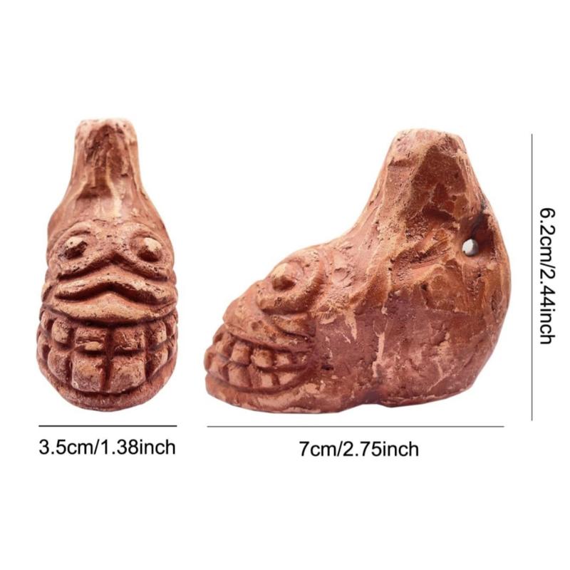 Aztec Death Whistle Loud 125+ Decibel, Realistic Human Scream, Includes Rope and Bag, Portable Outdoor Emergency Survival Party Supplies