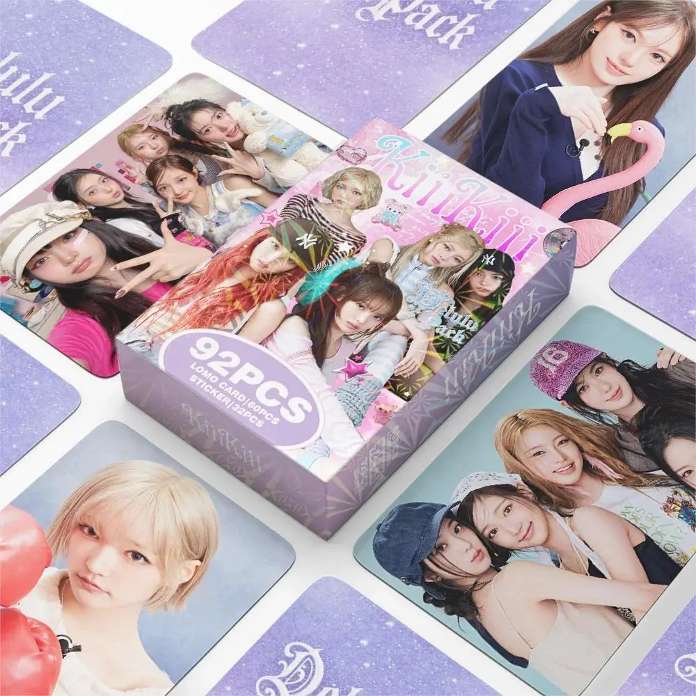 2026 Hot selling toys 92pcs KiiiKiii Delulu Pack Photo Card Photocards Stickers Kpop Merch Lomo Cards Set Fans Collection Cards Gift Internet-famous toy