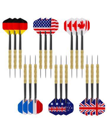 Magnetic Darts - 24 Count Plastic Wing Replacement Darts with Durable Safe Tips for Magnet Dartboard, Outdoor Games Toy for Kids