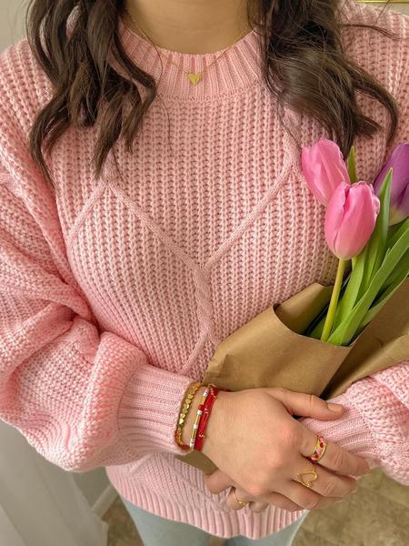 Women's Oversized Cable Knit Solid Color Long Sleeve Sweater Crew Neck Chunky Warm Thick Autumn Winter Cute Pullover Sweater for Casual Daily Wear, Fall Outfit for Women, Winter Sweater for Women, Women Winter Lightweight Knitwear