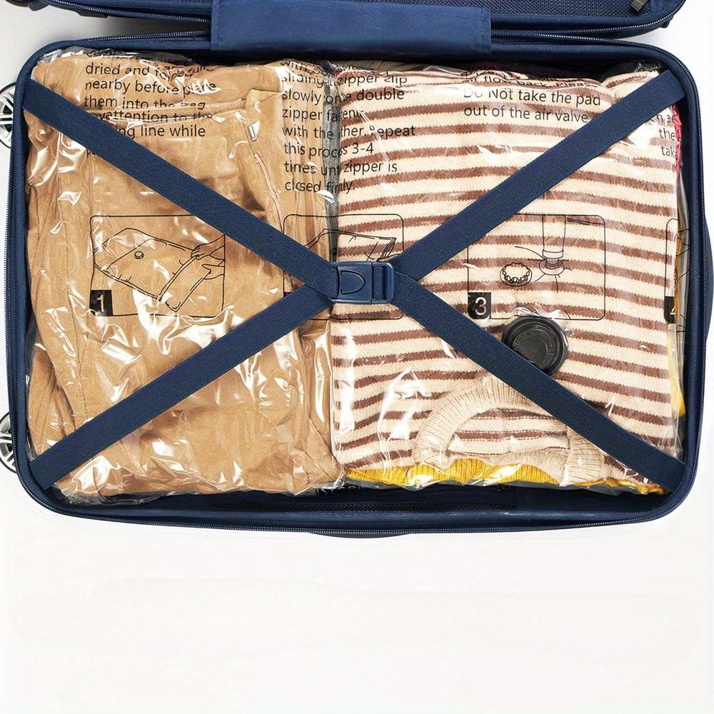 Vacuum Storage Bag Set, 1 Set Including 6pcs Space Saving Vacuum Storage Bags & 1pc Pump, Multipurpose Storage Organizer for Clothes, Bedding, Pillow, Quilt