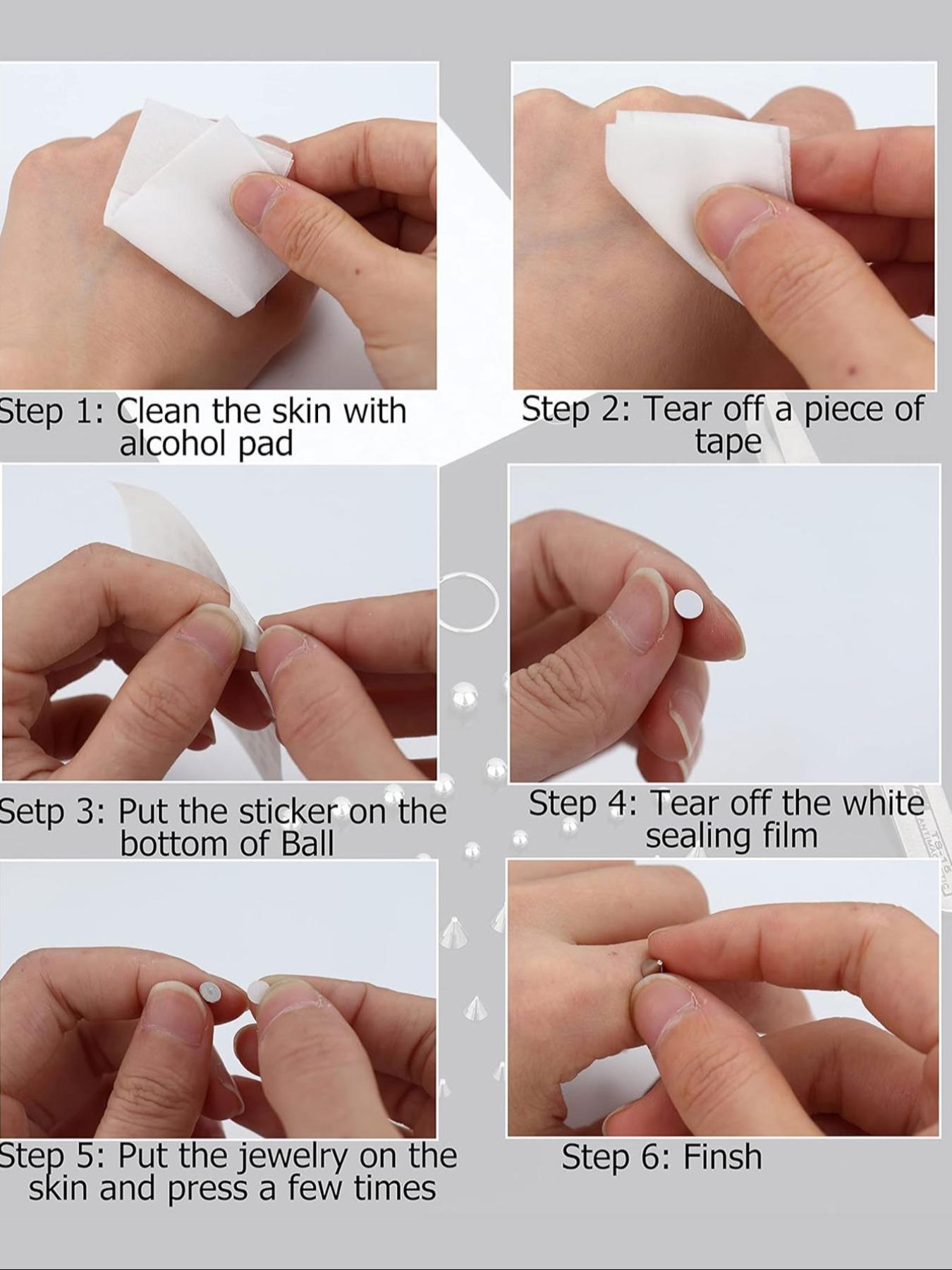 Non-Piercing Fake Nose Ring Set, Artificial Rhinestone Jewelry, Clip-On Lip Rings, Faux Eyebrow Studs, No Drilling Required