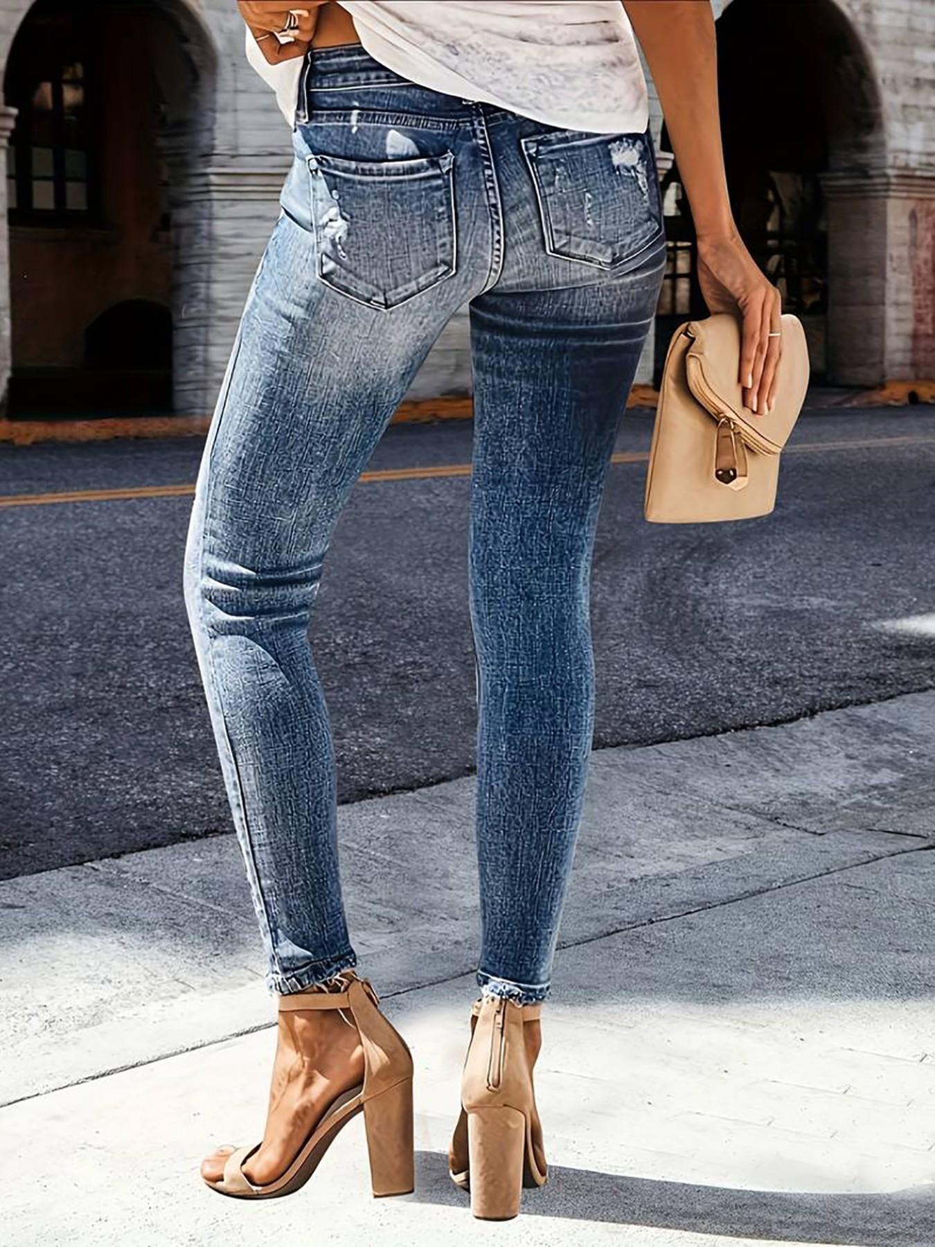 New Women's Denim Jeans Nine-Quarter Casual Ladies Ripped Jeans Trendy Comfortable High-Quality Female Jean Pants