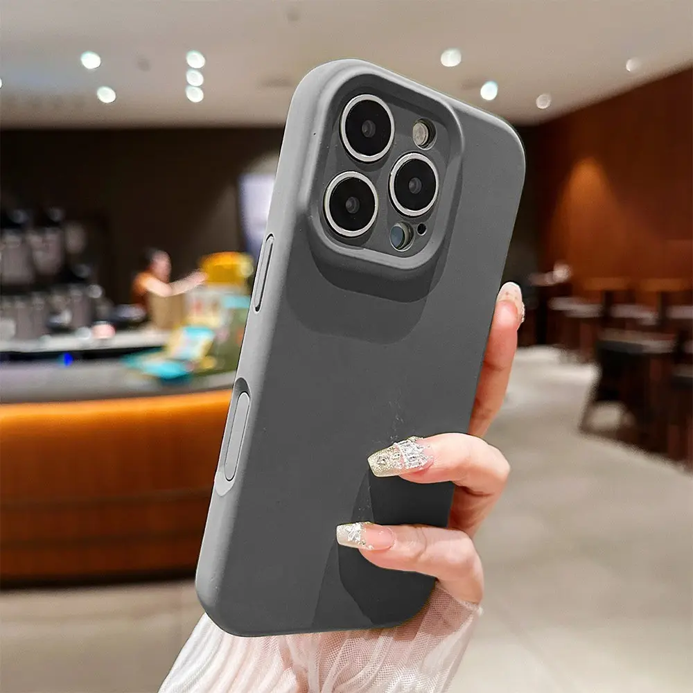 Liquid Silicone Phone Case for Apple iPhone 17 Pro, Simple Color Design, Anti-Drop Protection, Full Coverage Soft Cover, Premium Feel