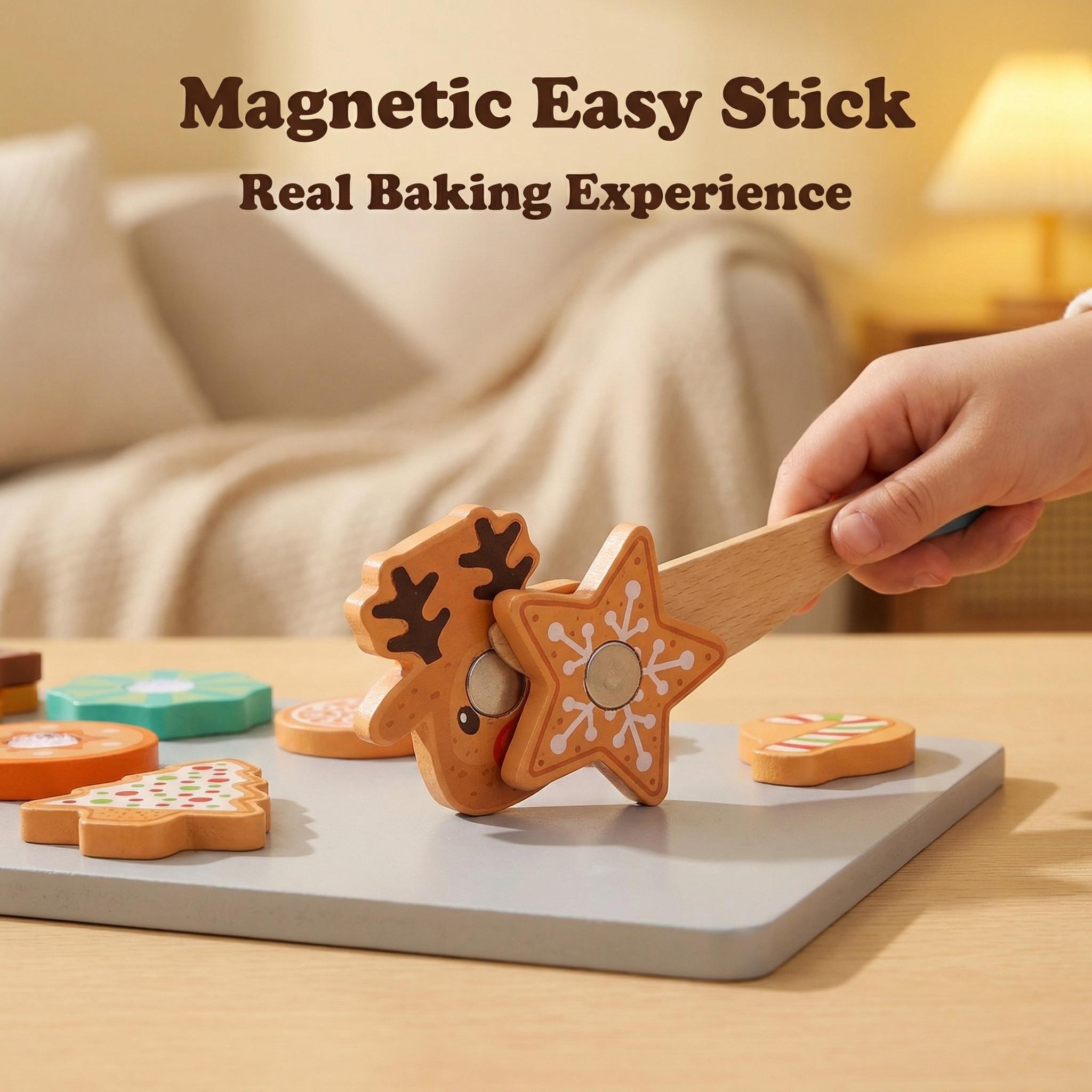 Cute Wooden Kitchen Baking Toy for Kids, Hamburgers, Fries, Pizza, Detachable Playset, Educational Role Play Gift, Ages 3+