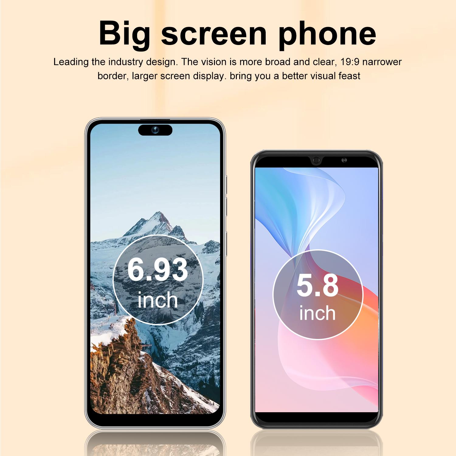 Astarry-17 Pro Max Android Phone, 64GB Storage, 4GB RAM, 6.93-Inch HD Display, 4100mah Battery, Dual Sim, 5+13mp Camera, Face ID, WiFi, TF Card Support, Large Screen Smartphone, Android Mobile Smartphone, Cell Phone