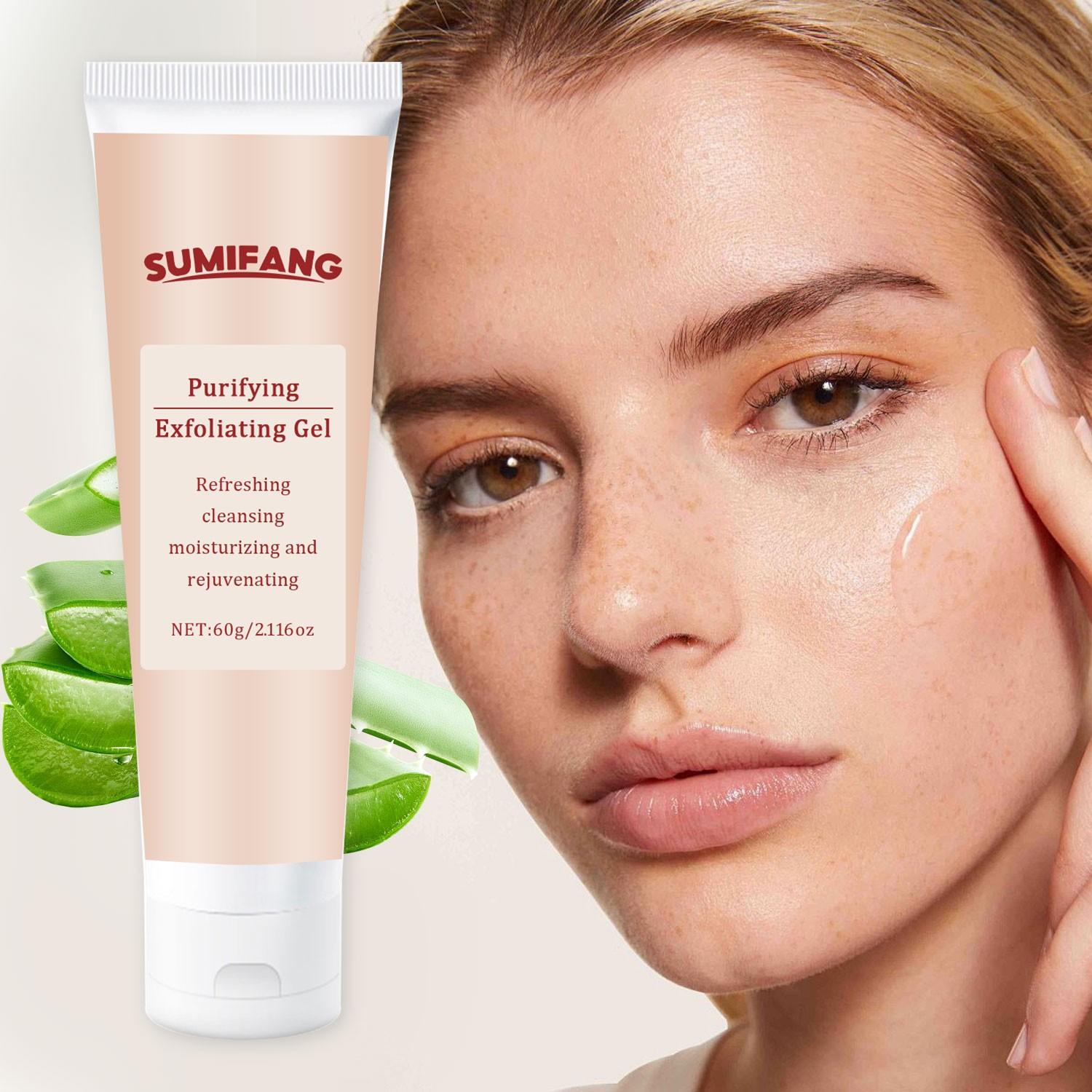 SUMIFANG Exfoliating Body Gel 60g | Purifies pores + Deep cleanses + moisturizes, all in one bottle | Say goodbye to roughness and dullness, massage directly onto dry hands and face.