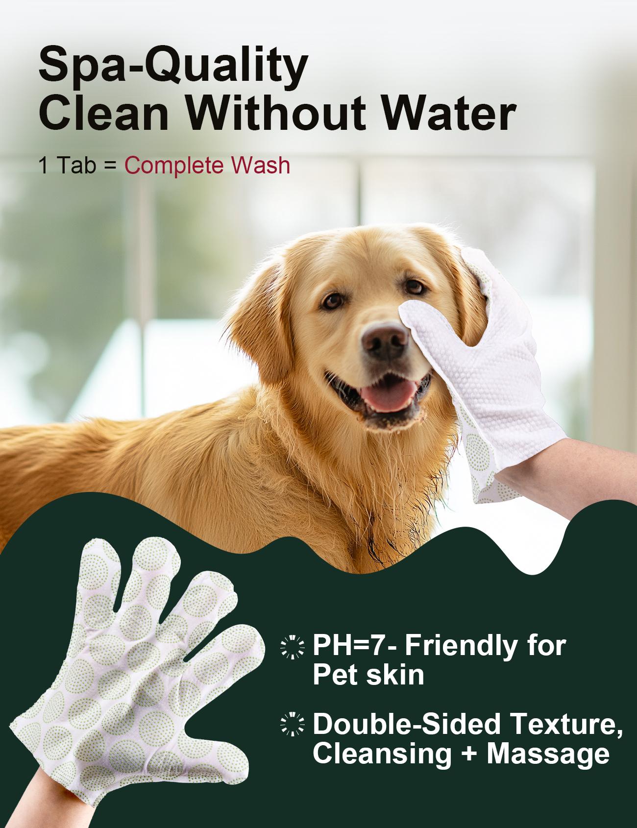 Dono Disposable Pet Grooming Glove Wipes for Dogs & Cats 18 PCS Easy Quick Cleaning Deodorizing Double-Sided Texture Hypoallergenic for Sensitive Pets Kitty Fathersdaygift