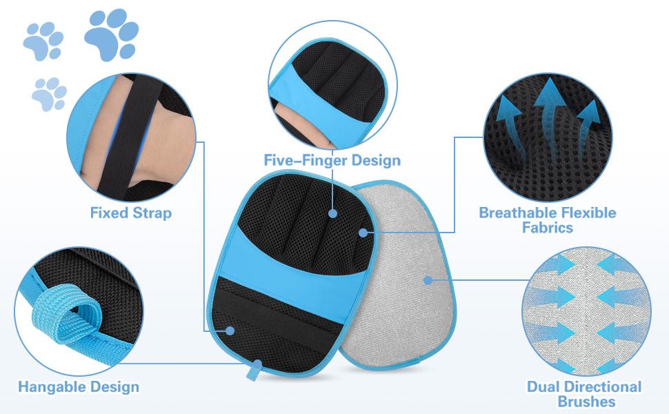 Pet Hair Removal Gloves, Static Magic Brush for Dogs and Cats, Reusable Pet Hair Remover for Furniture, Clothes, Carpets, Car Seats