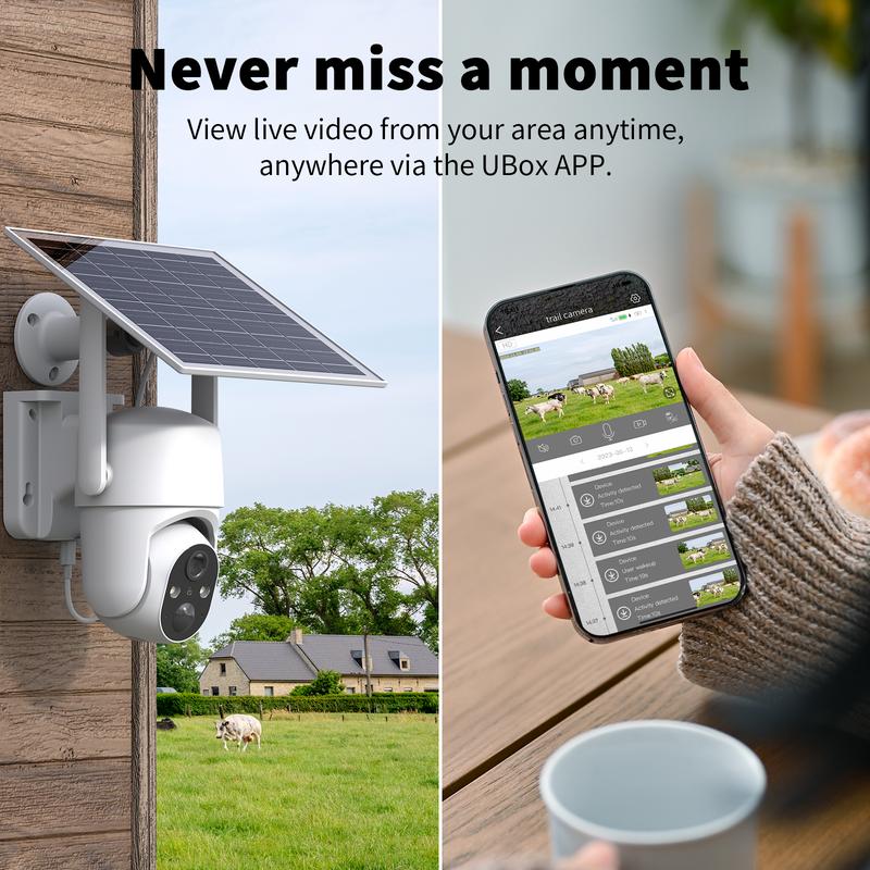 White 4G LTE Cellular Solar Surveillance Security Camera – 2K HD Video 360° View, No WiFi, Remote APP Controlled, Motion Activated, Night Vision, 4G Data Card Included (Data refill is required for Unlimited 4G data usage) White 4G LTE Cellular Solar Surveillance Security Camera – 2K HD Video 360° View, No WiFi, Remote APP Controlled, Motion Activated, Night Vision, 4G Data Card Included (Data refill is required for Unlimited 4G data usage)