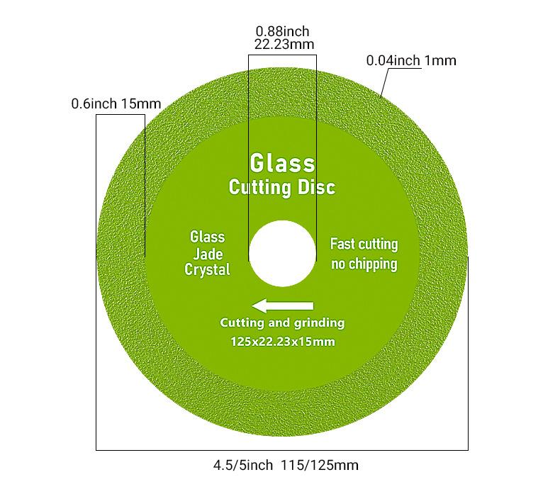 LOZLIN 3PCS/6PCS 4.5" Carbide Diamond Cutting Wheel - Ultra-Thin Angle Grinder Saw Blades for Glass, Tile, Marble, Ceramics, Dry Multi-Purpose Grinding Disc, Carbide Diamond Blades