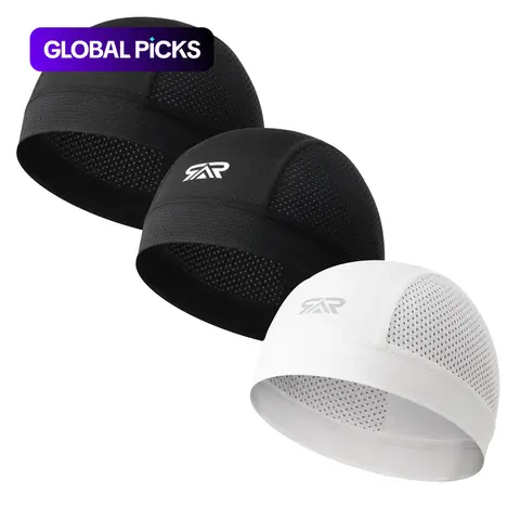 Breathable Skull Cap, 3 Counts/set Color-blocked Design Cycling Hat, Sports Hat, Quick-dry & Sweat-resistant Technology Hat for Running & Biking, Quick Drying Hat, Sweat Wicking Hat