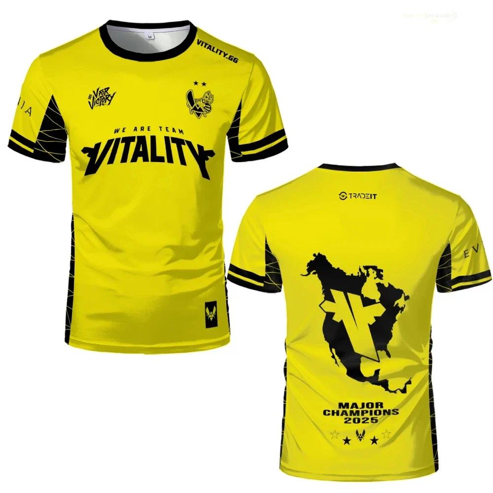 Jersey CS2 Austin Major Team Vitality Commemorative Uniform 3d Print T-shirt Men Women Fashion Casual Short Sleeve Tops Tee Csgo