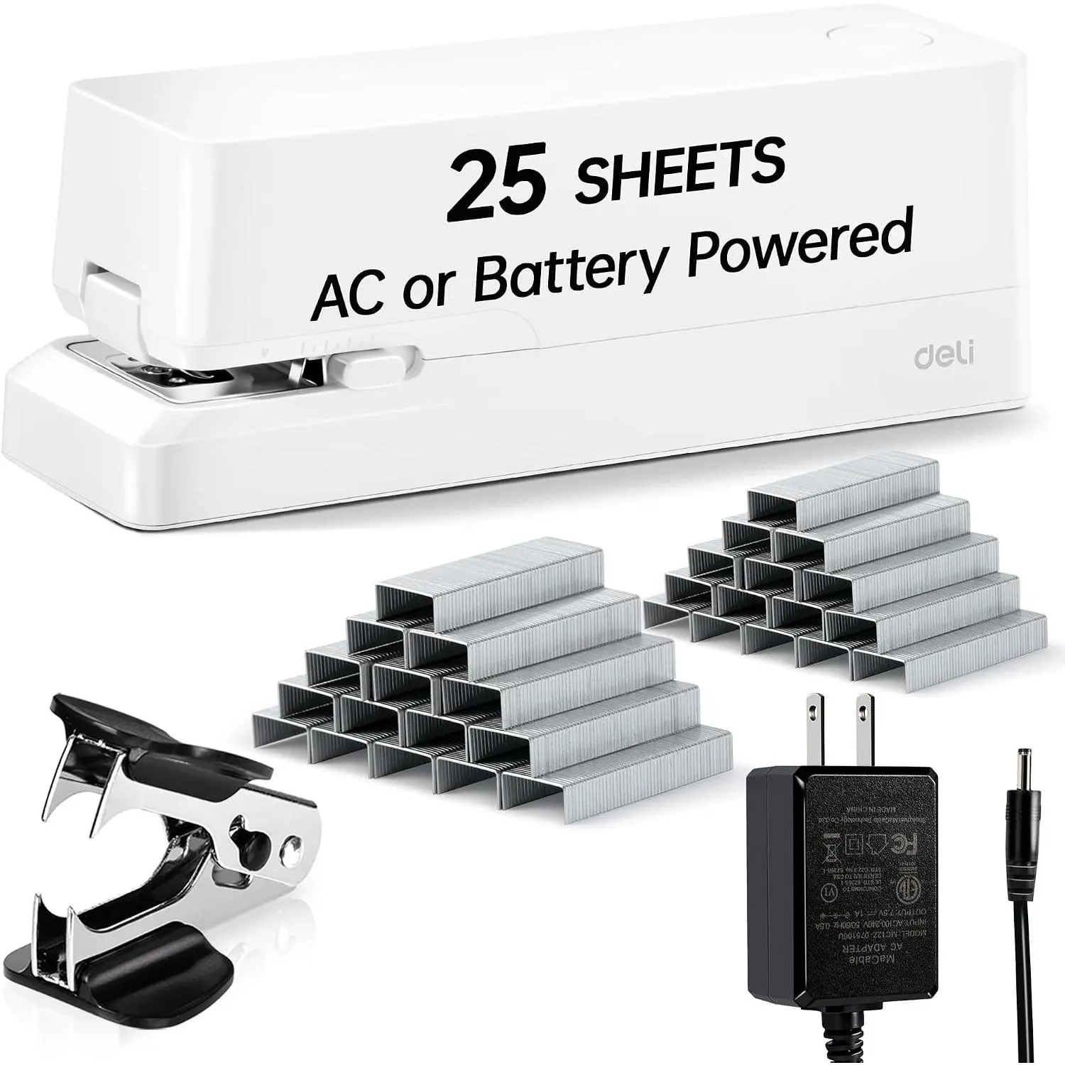 Electric Automatic Stapler for Desk, 25-Sheet Capacity
