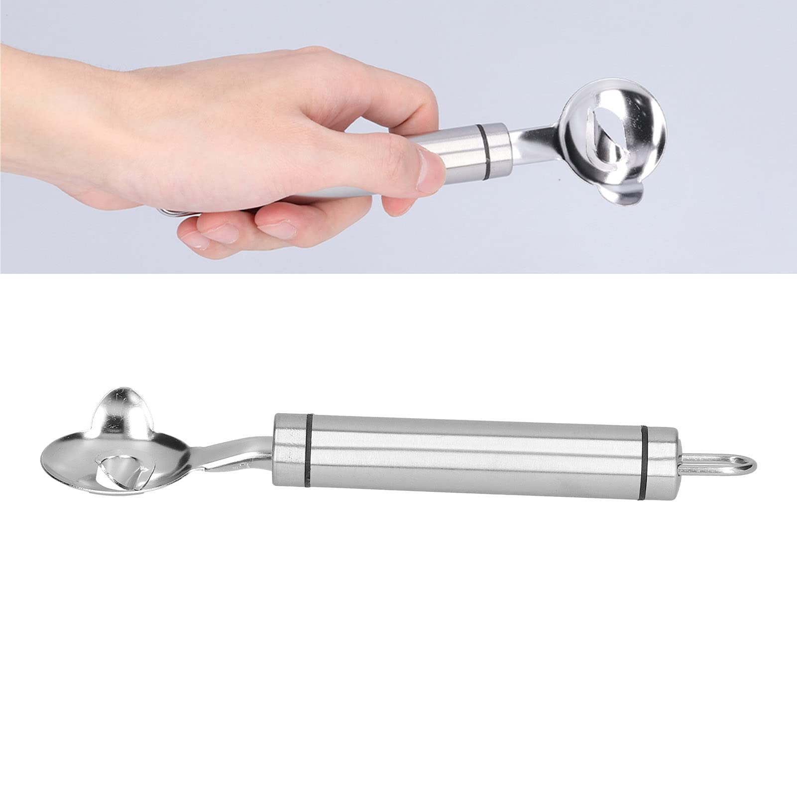 Professional Stainless Steel Peeler – Vegetable/Noodle Cutter & Scoop with Ergonomic Grip (Multi-Function Kitchen Tool, Dishwasher Safe & Rustproof)