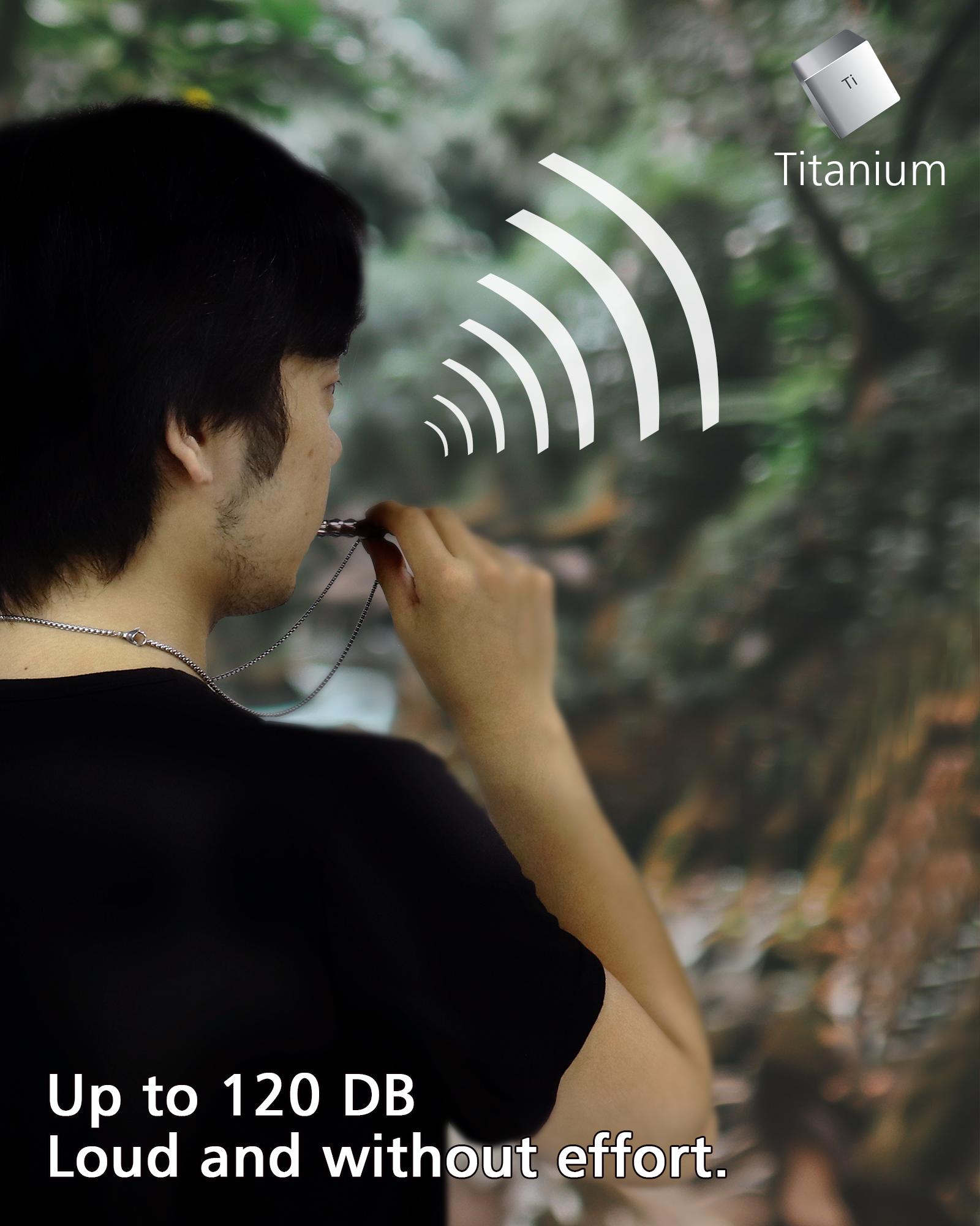 PJYTAC Titanium Pill Holder Necklace Emergency Whistle Mini EDC Pill Container Pendant for Holding Small Things