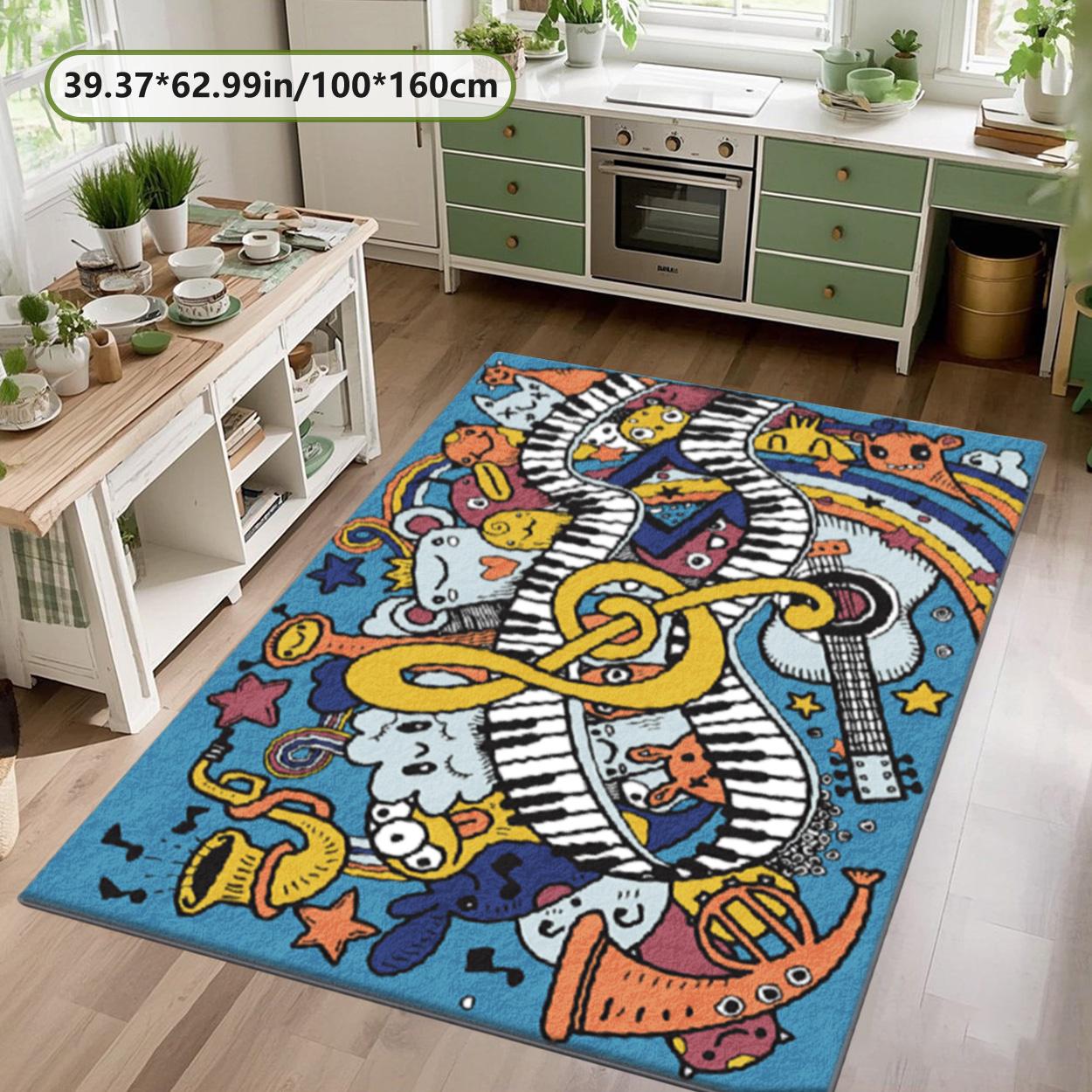 Velvet soft and comfortable patterned printed carpet, suitable for multiple scenarios, available in various sizes, soft and non-shedding, Soft Area Rug