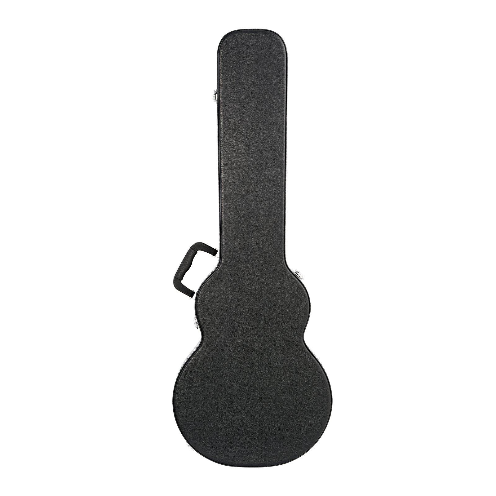 fathersdaygift  VEVOR Electric Guitar Hard Case, 41.34 in Gourd-Shaped Guitar Hard Case, With Lock Latch Keys Handle, PVC Padding Soft Lining Water-Resistant Hard Shell Guitar Case, for 39 in LESPaul Guitars, Black