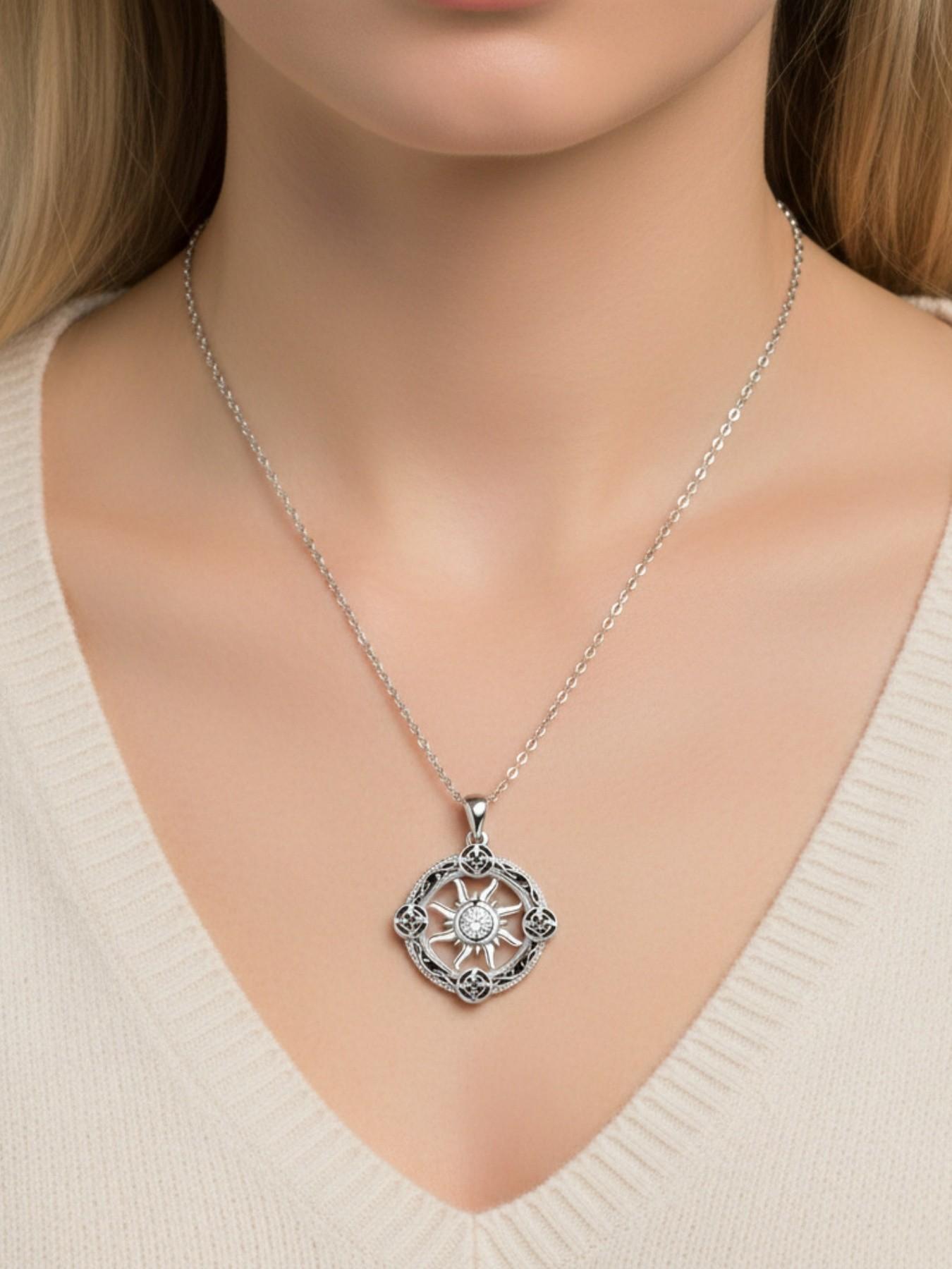 Celtic Sunwheel · Starburst Necklace Genuine Celtic knot sun necklace, luxury niche fade-resistant choker.Must-have for daily wear in spring and summer.A mysterious lucky necklace for all festivals and Valentine’s Day gifts.