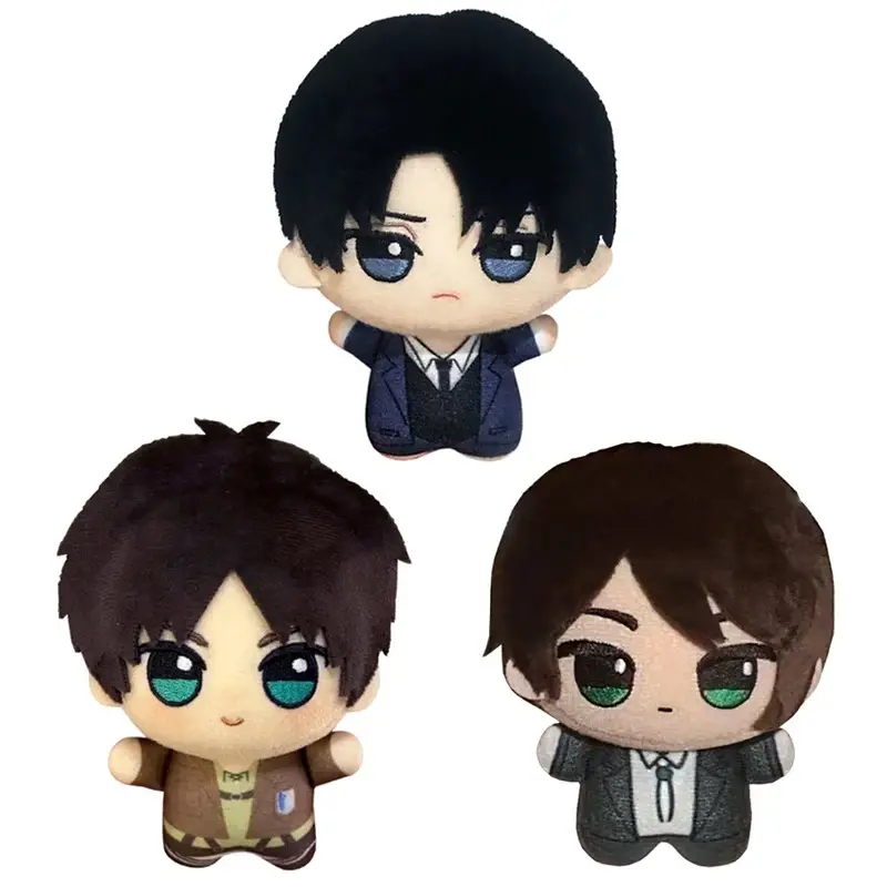 Titan Anime Plush Toy Giant Eren Jaeger plushies Stuffed Starfish body plush doll Levi Figure Collect Bag Pendant keychain Gifts