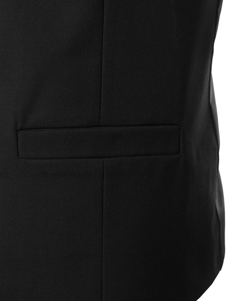 ZEROYAA Men's Hipster Urban Design 3 Pockets Business Formal Dress Vest for Suit Tuxedo