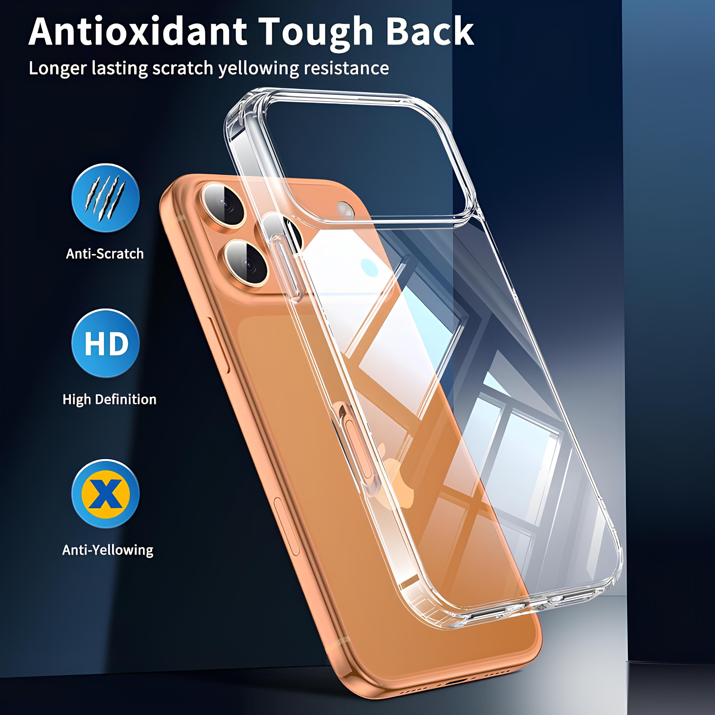 Clear Case For iPhone 17 Air 17 Pro Max 16 15 14 Plus 13 12 11 XS XR SE, [Crystal Clear] [Non-Yellowing] Slim Soft TPU Case Shockproof Anti-Scratch Protective Cover