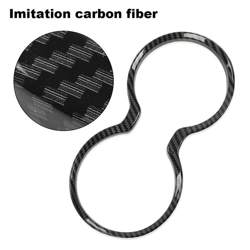 G-PLUS Gear Shift Cup Holder Cover Trim Bezel Fit For 2011-2021 Grand Cherokee New Fiber ABS