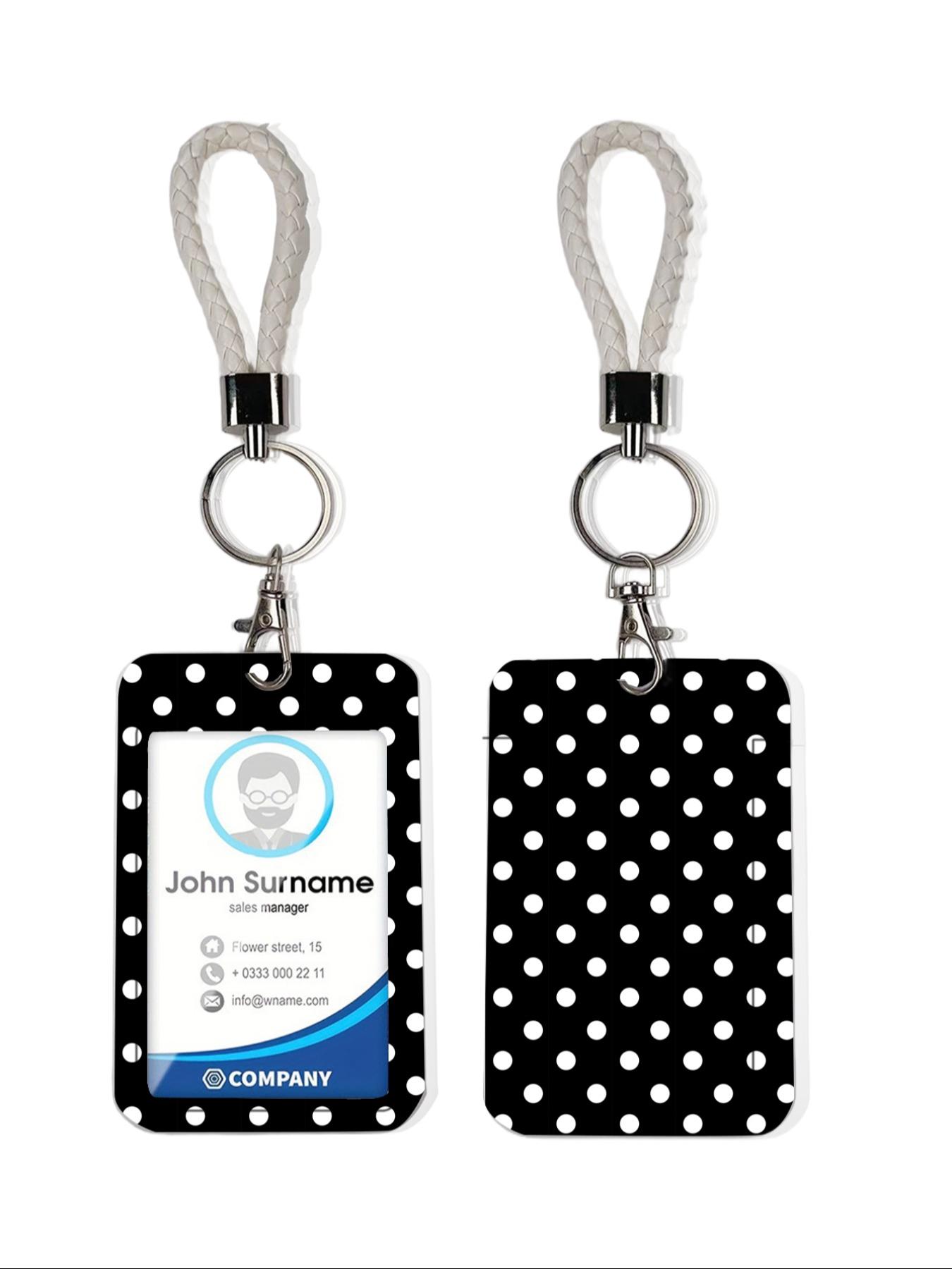 Polka Dot Pattern Bag Charm Keychain Pendant, Compatible with Airline Tags Wallets, Perfect Gift for Bags & Backpacks, Casual Style