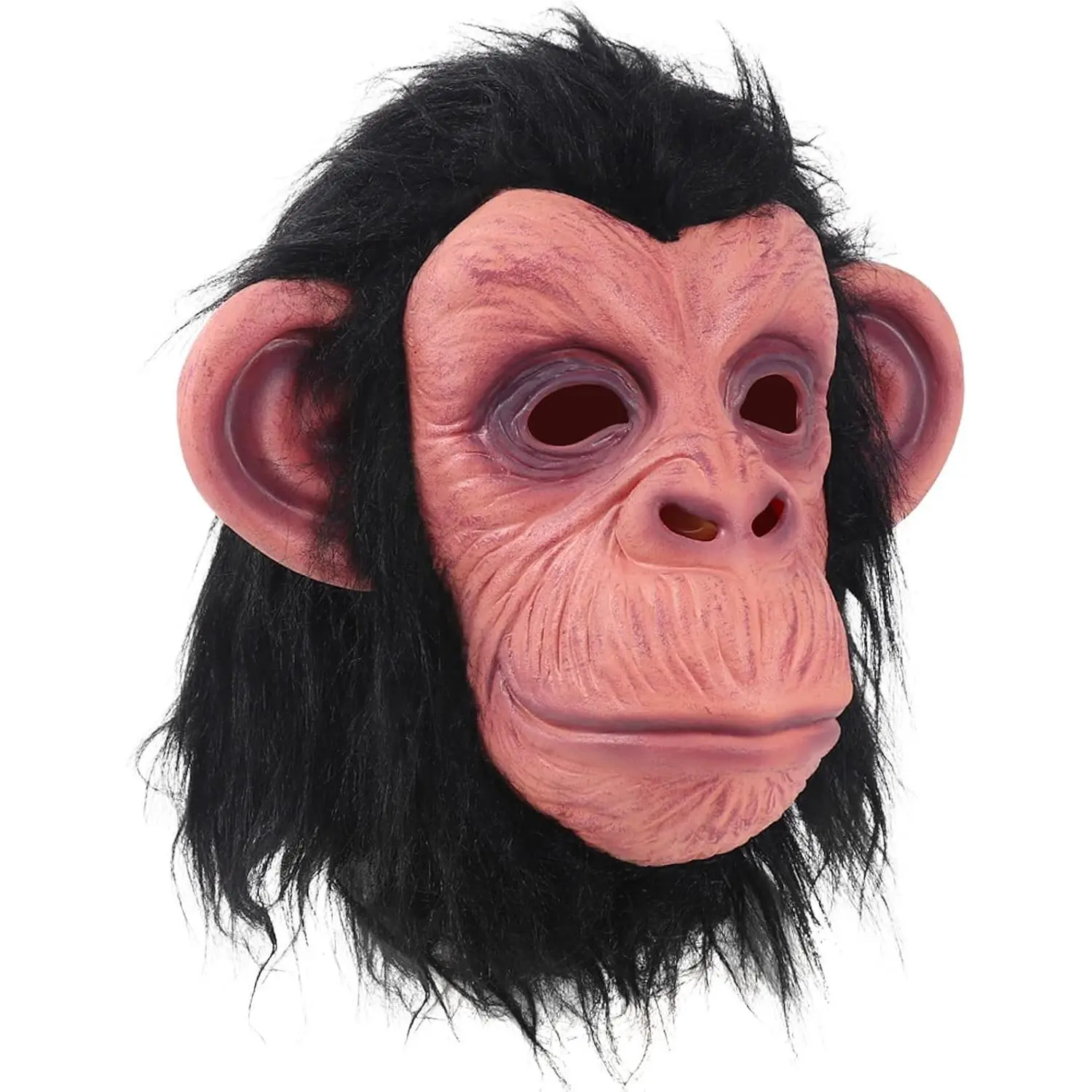 Latex Full Head Black Chimp Monkey Mask for Halloween Costume Party, LargeGift