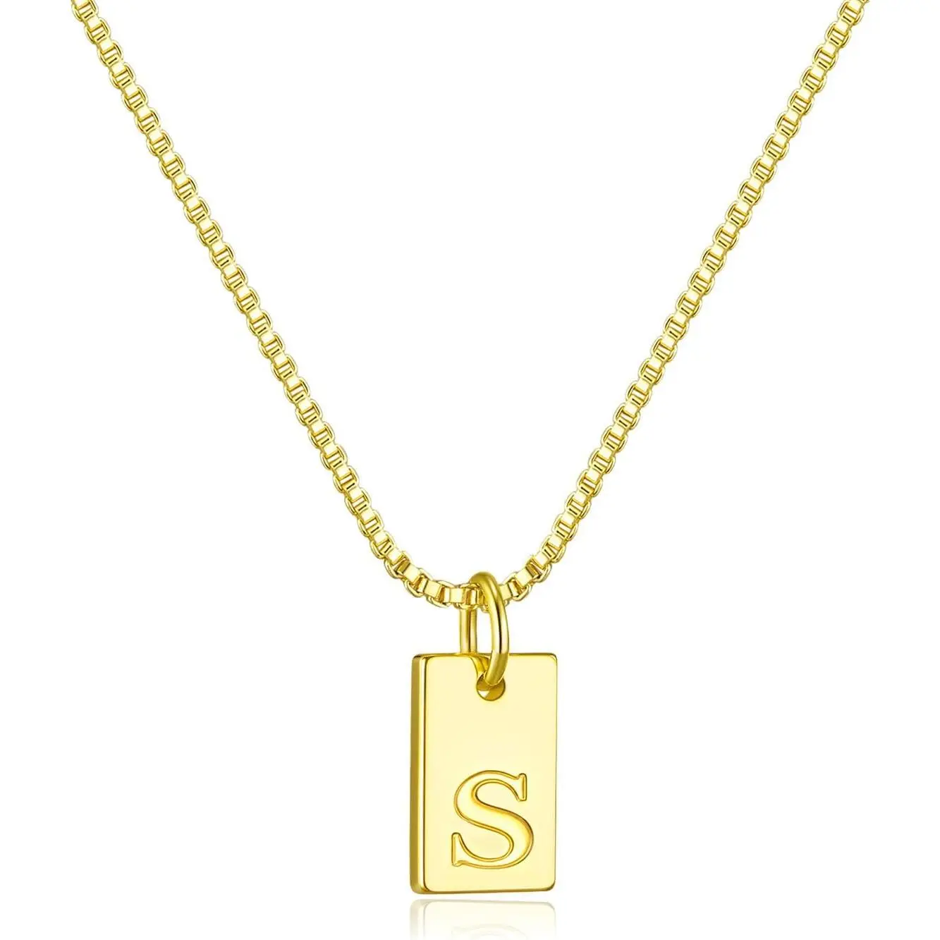 Initial Necklaces for Women 14K Gold Plated Letter Necklace Dainty Waterproof Pendant Necklace Personalized Gifts Trendy Gold Jewelry
