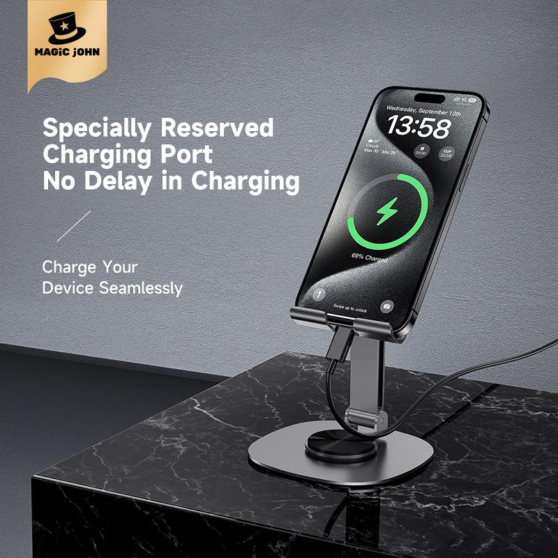 MAGIC JOHN 360 Degree Adjustable Phone iPad Holder Portable Ultra Stable Support