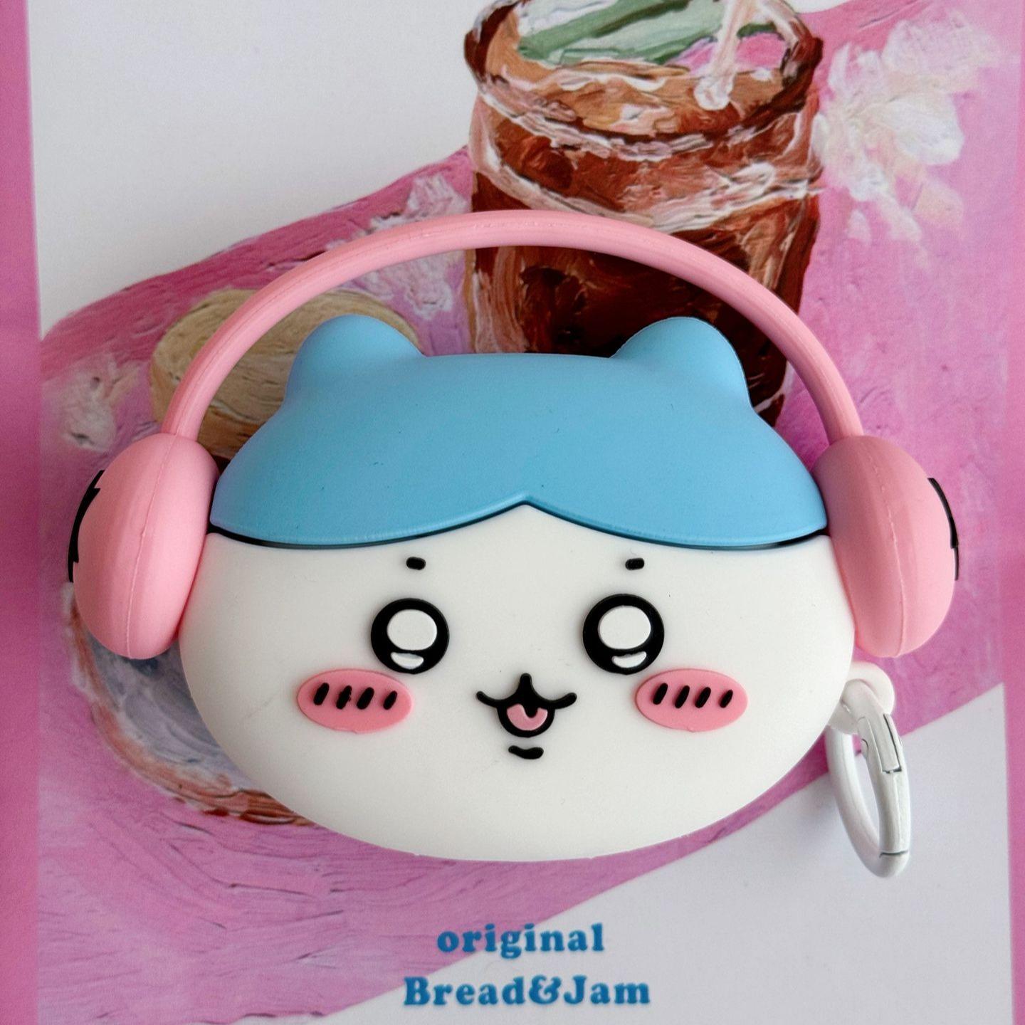 1 piece headphone hachiware headphone case,Cute wireless Bluetooth earphone case, drop resistant, durable and stylish accessory, suitable for AirPods pro3/1/2/3/4/pro/pro2(Different models may have different shapes), Impact Resistant, Protection