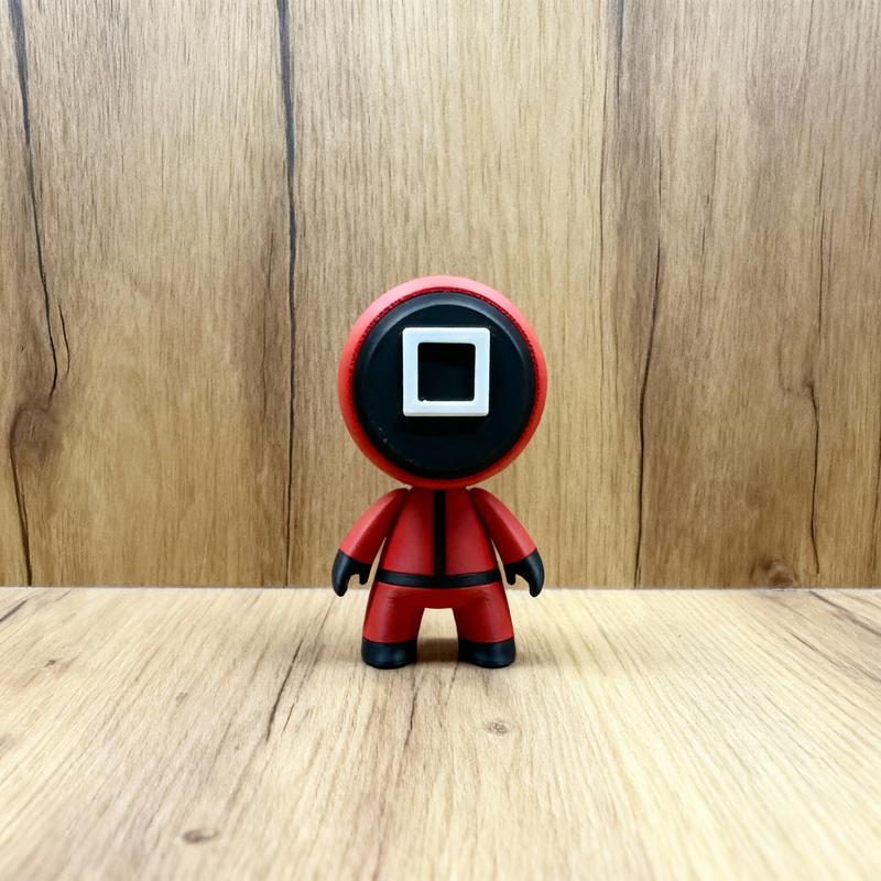 3D Printed Squid Game Character Figurines Set, Soldier Worker Manager Collectibles, Mystery Mask Man TV Series Accessories