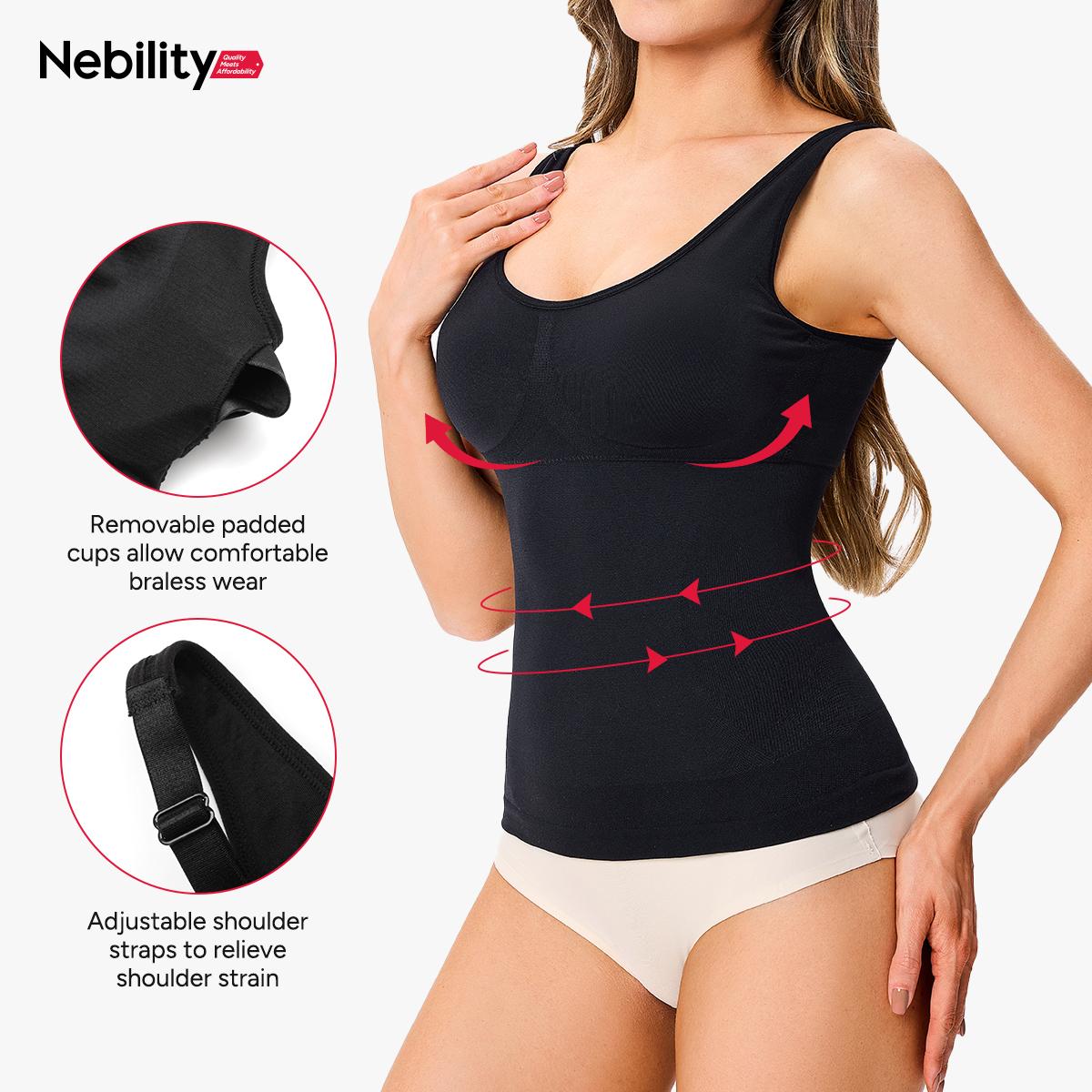 Nebility Fitness Belt Corset Camisole With Built In Bra Abdominal Support Tank Top Tummy Tuck Garment Shapewear Basic Compression Womenswear
