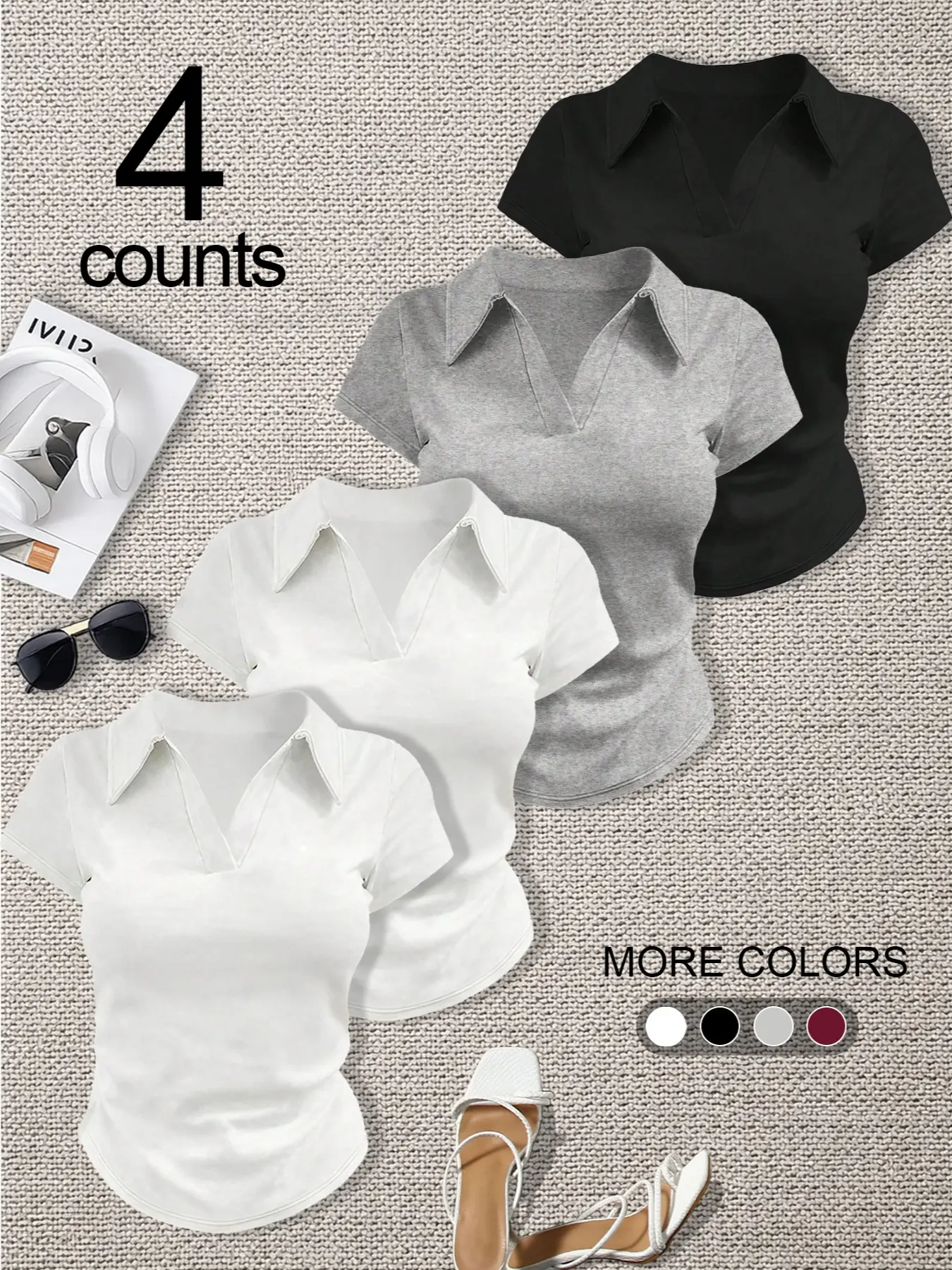 White + White + Light Gray + Black