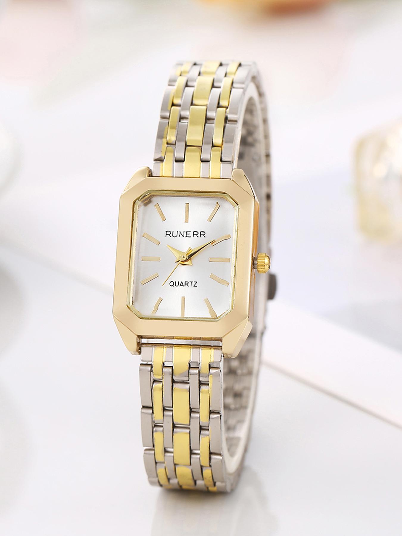 Minimalist Versatile Square Exquisite Fashion Quartz Watch — Fashion Light Luxury Student Watch Set